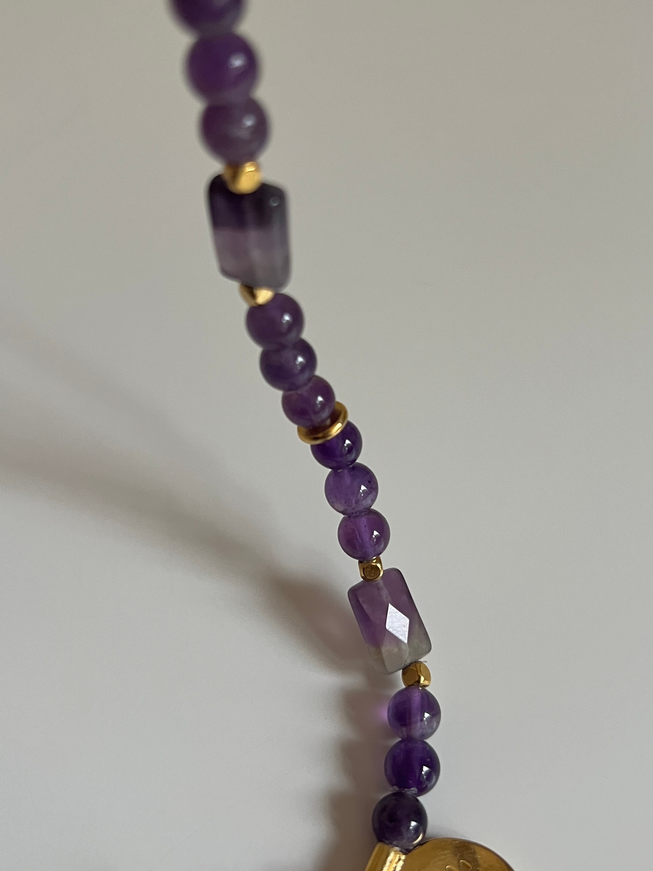 Arche Collection Ametist Taşlı (EOS) Kadın Kolye