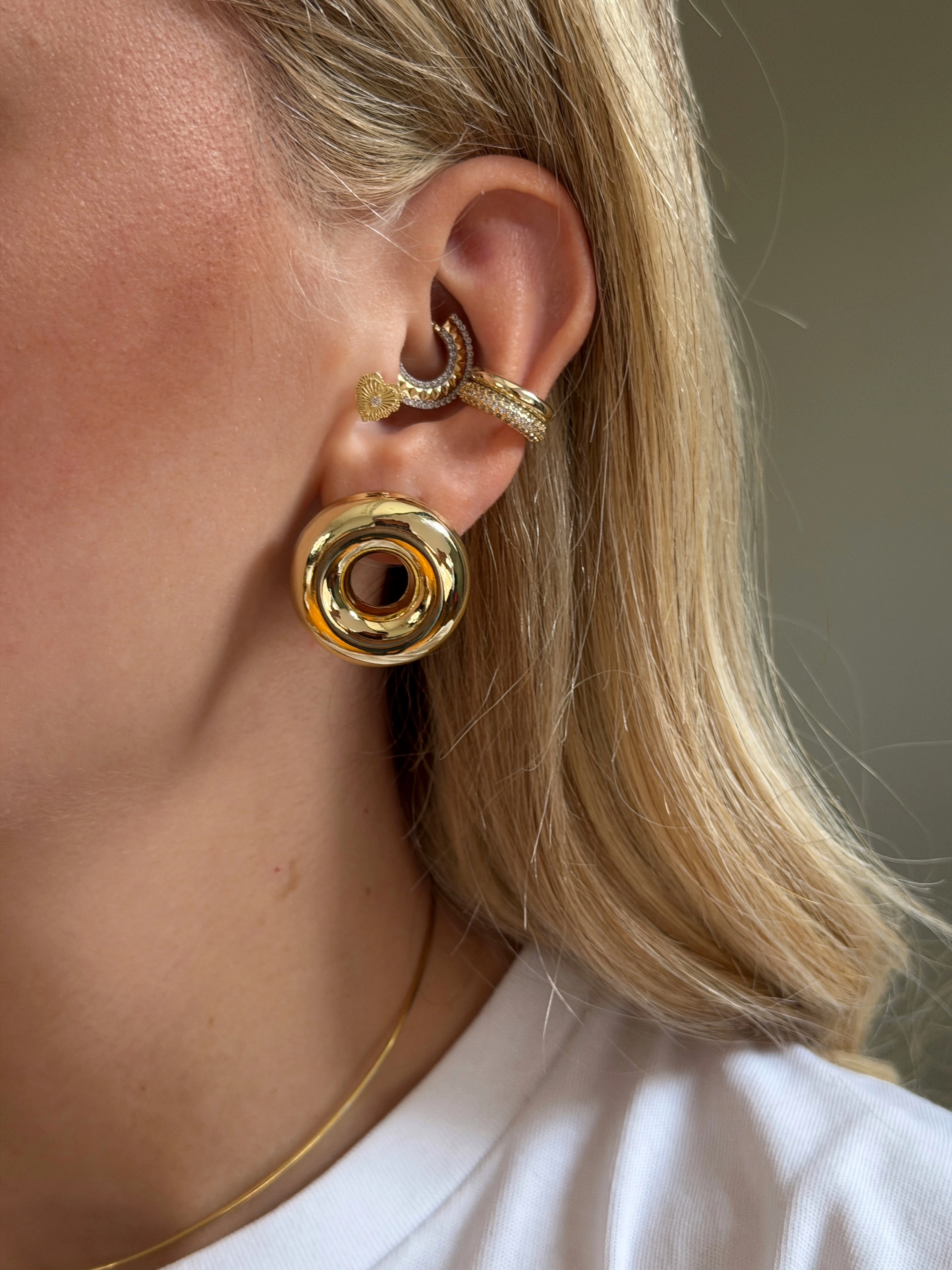 İki Sıra Kadın Kıkırdak Küpe