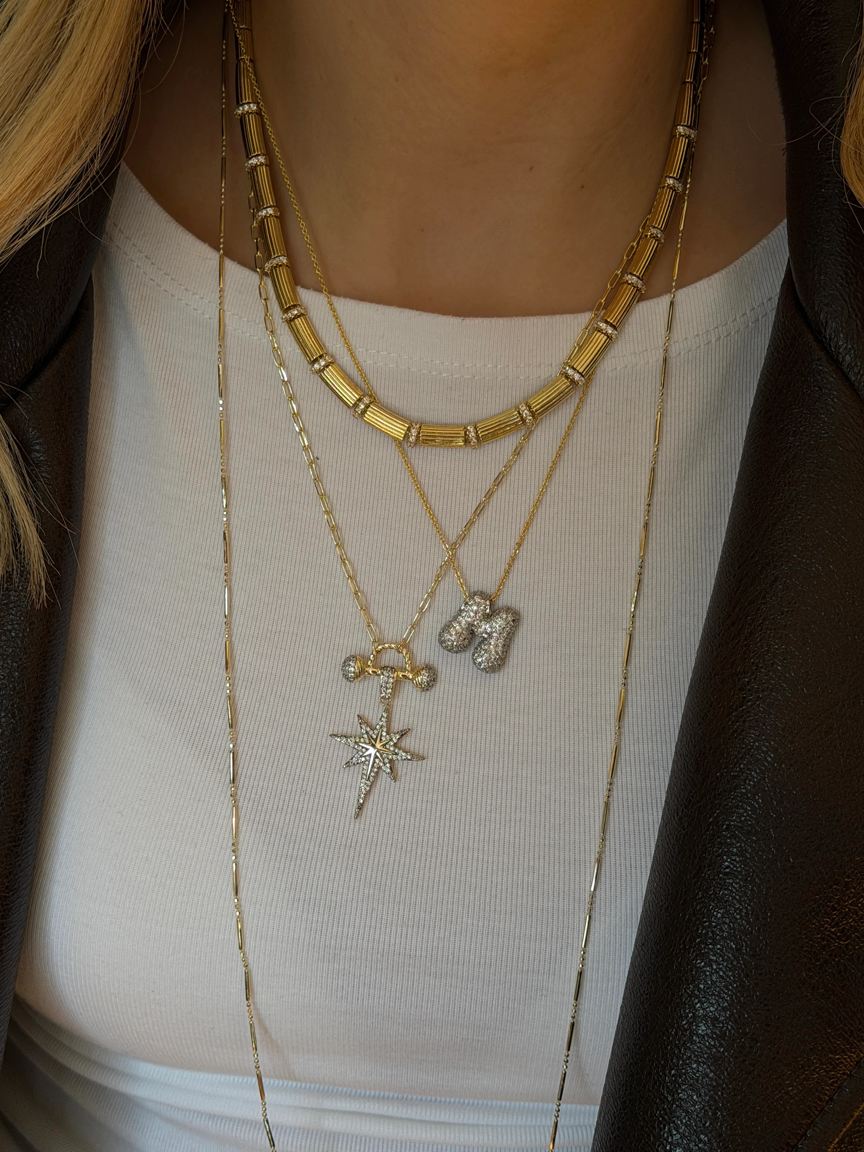 Mix Renk Balon Harf Kadın Kolye