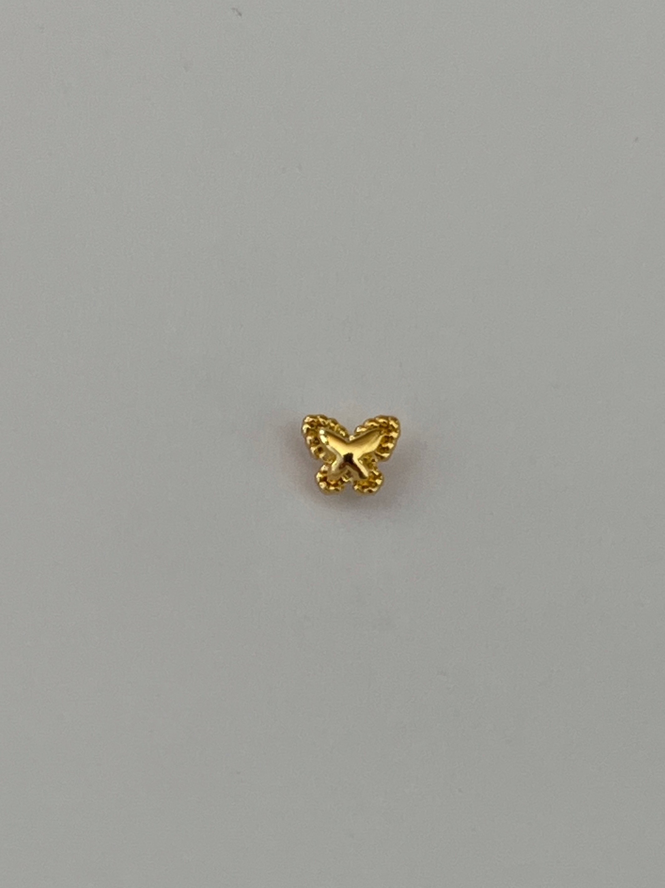 Gold Rengi Kelebek Firgürlü Kadın Piercing