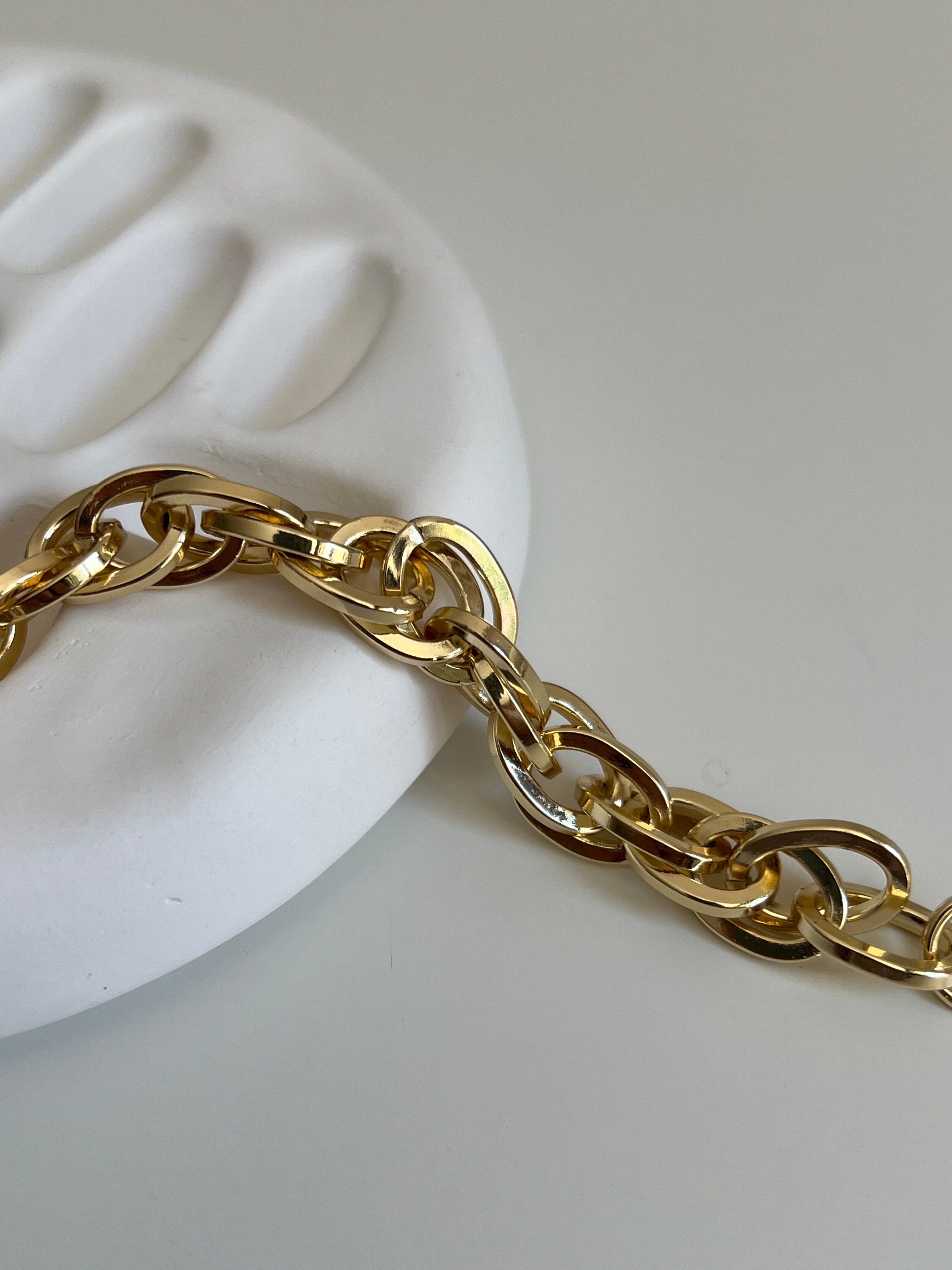 Gold Rengi İç İçe Halka Kadın Bileklik