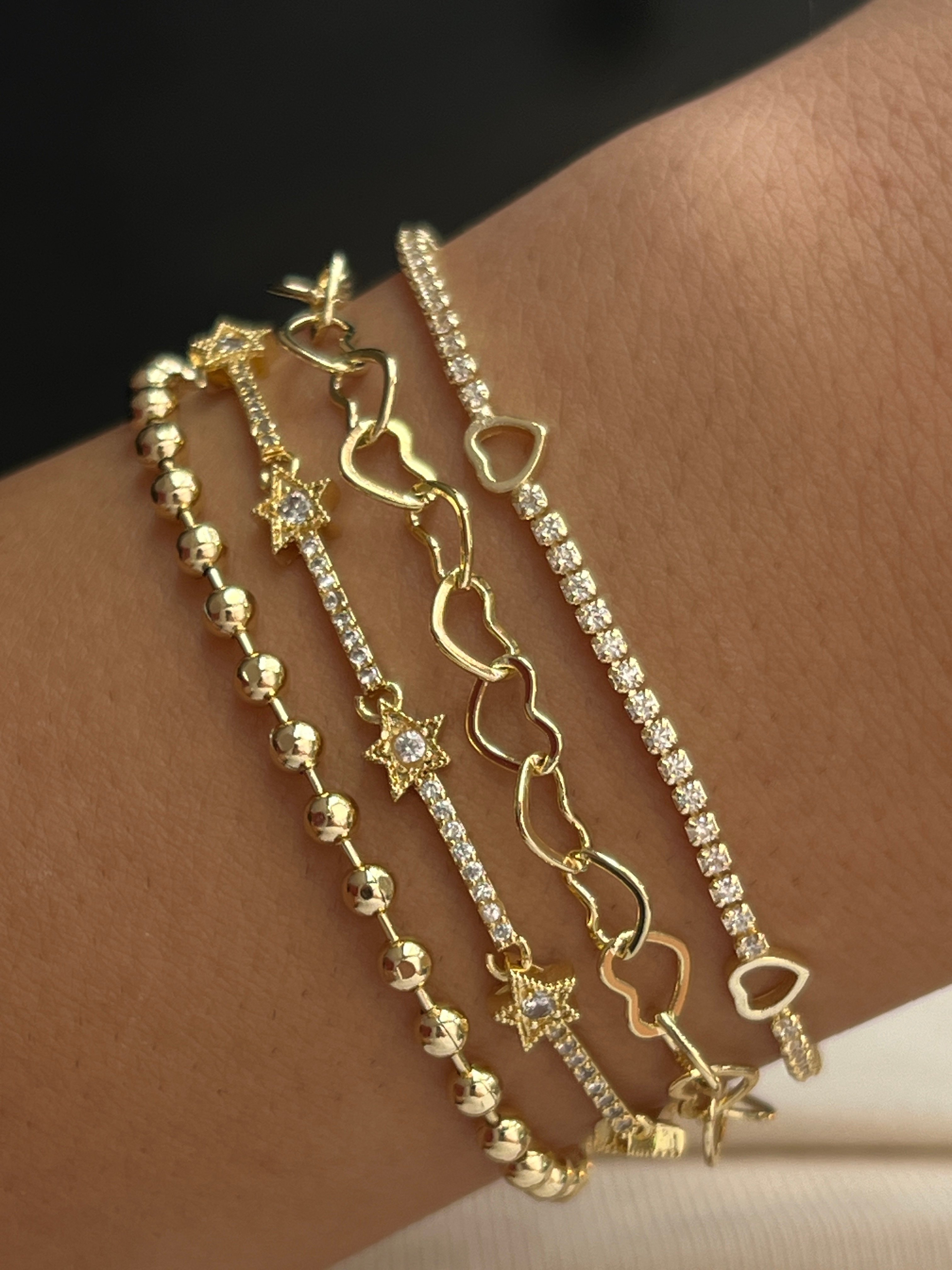 Gold Rengi Top Top Kadin Bileklik