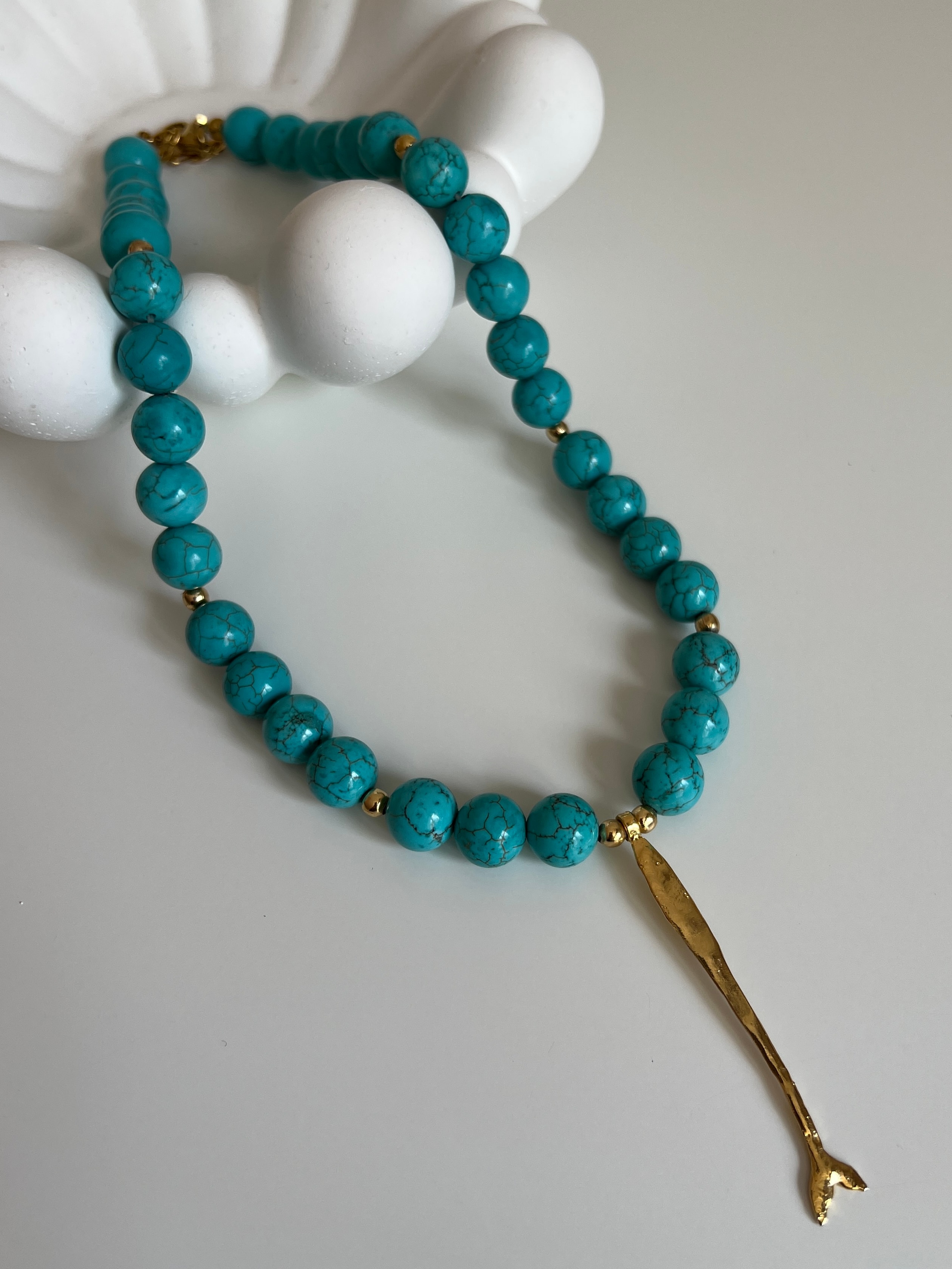 Arche Collection Turkuaz Taşlı (CALLIOPE) Kadın Kolye