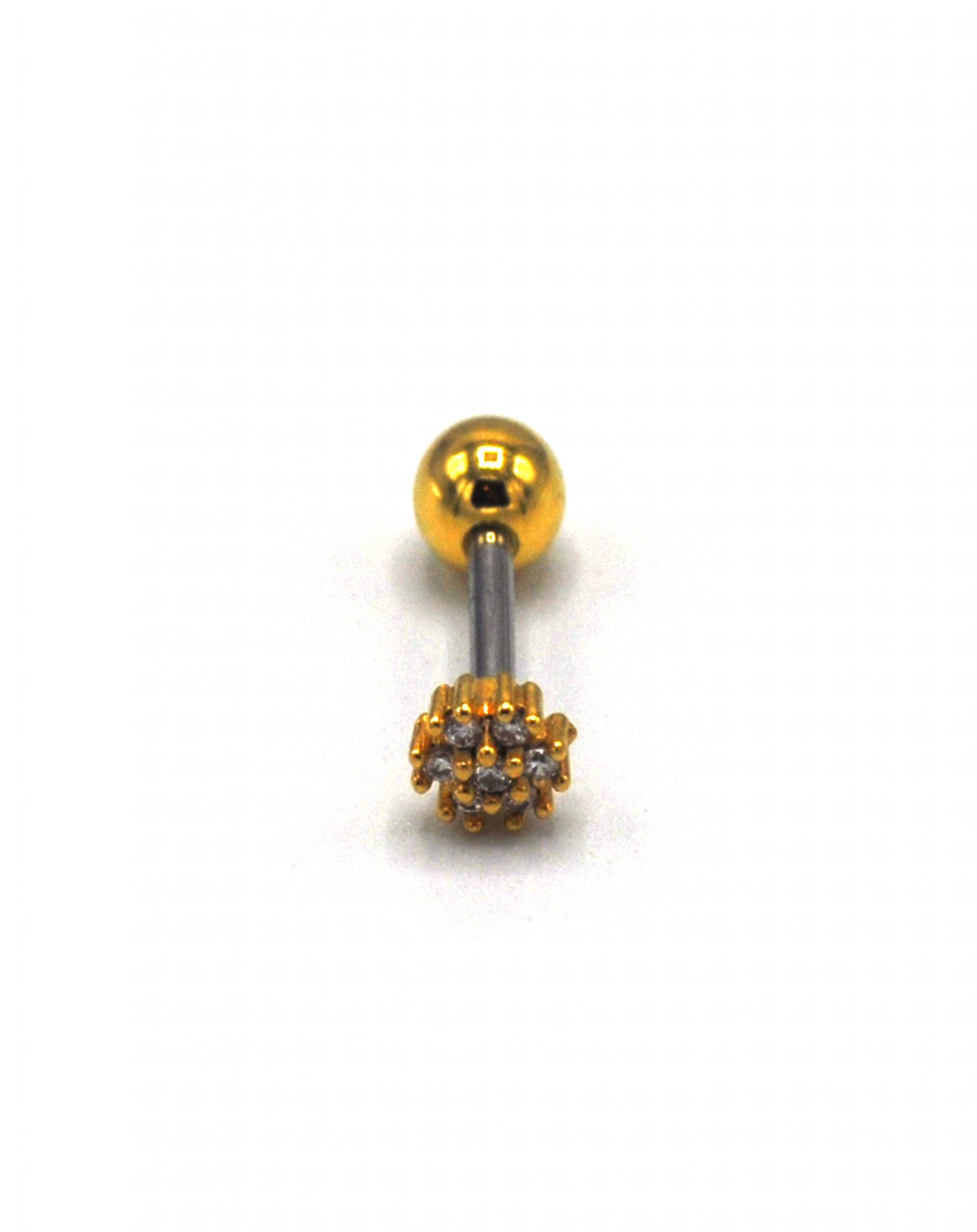 Zirkon Taşlı Gold Rengi Piercing