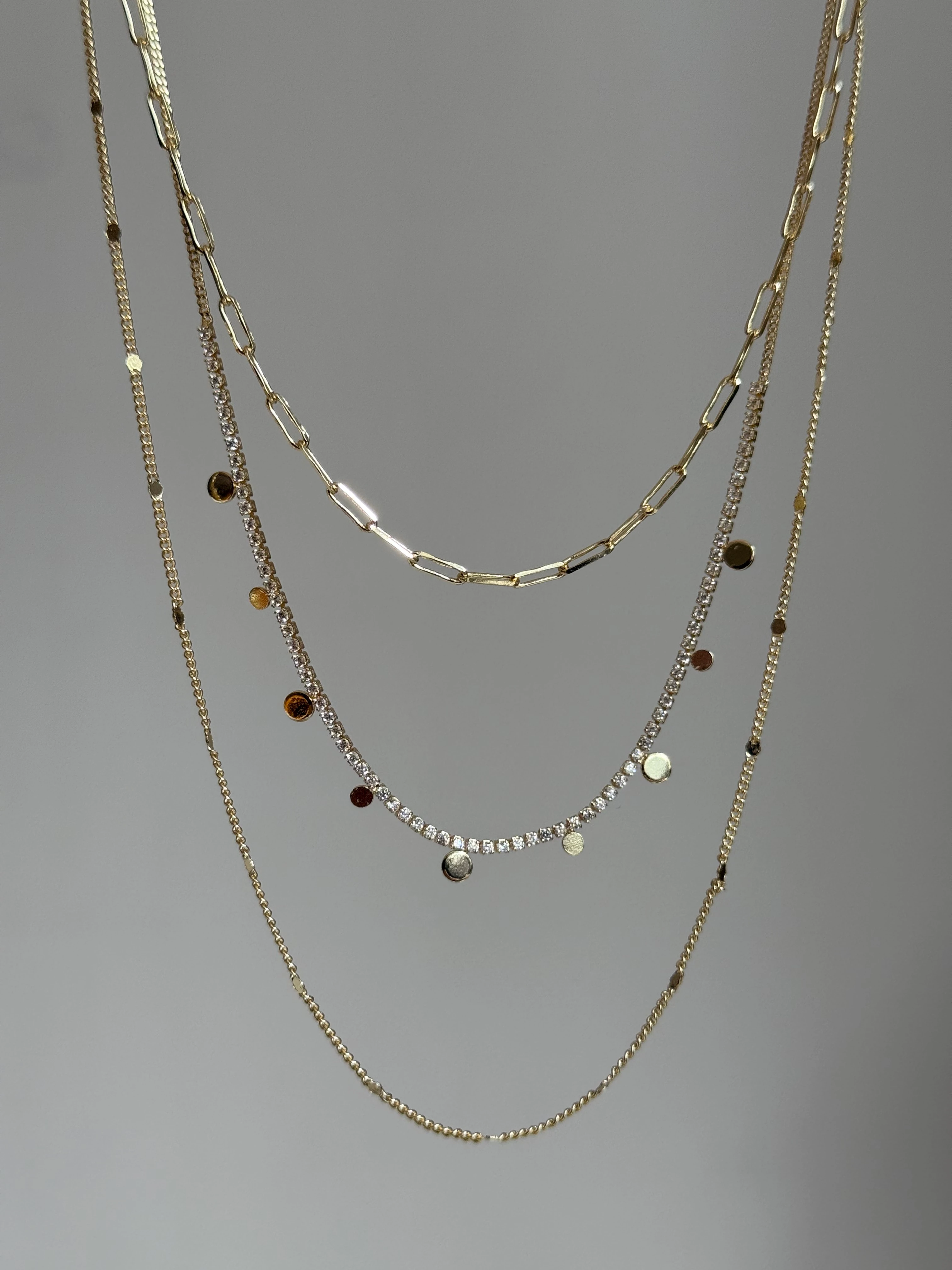 Üç Sıra Zincir Kadın Kolye