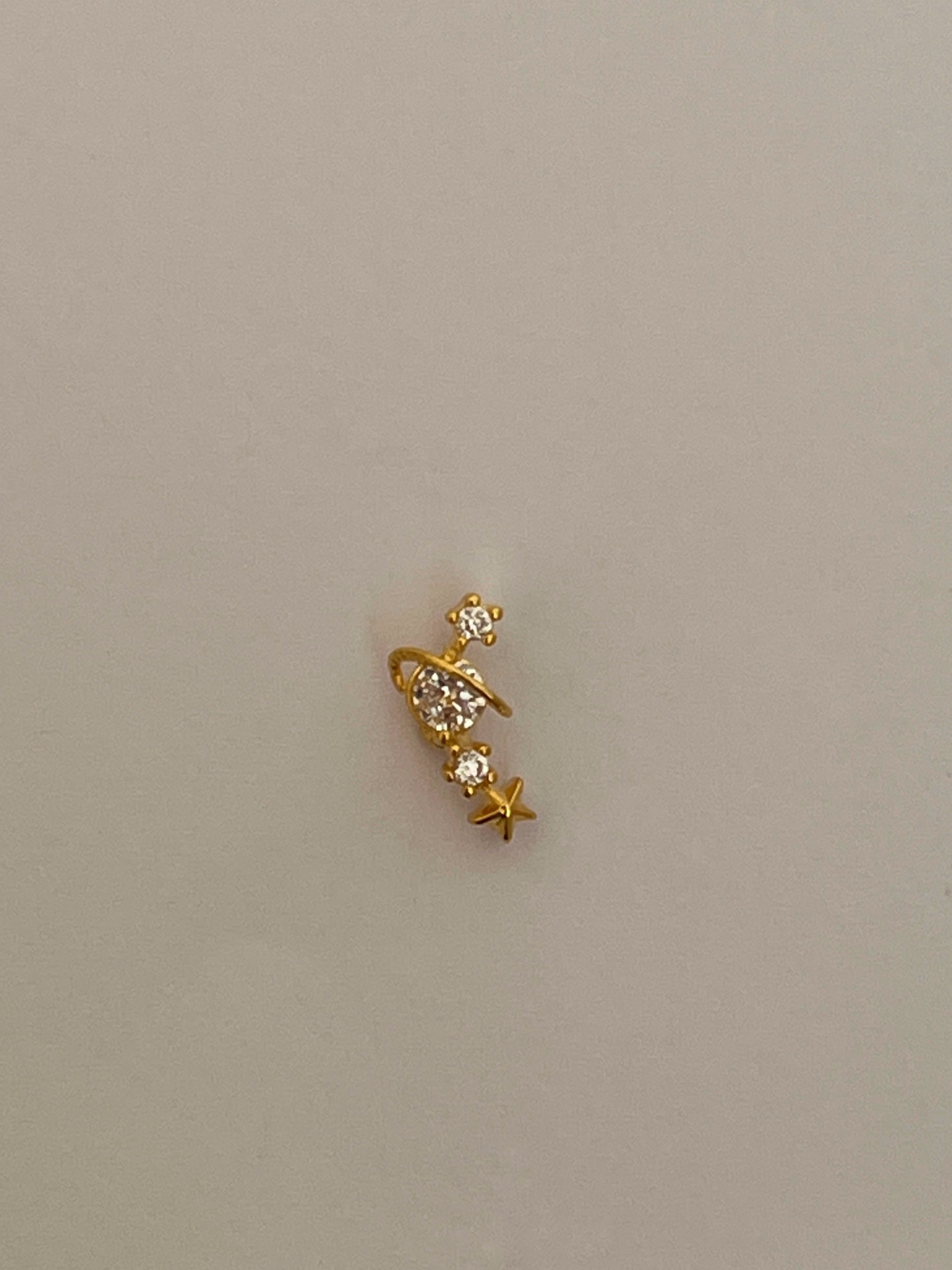 Gold Rengi Satürn Gezegen Piercing