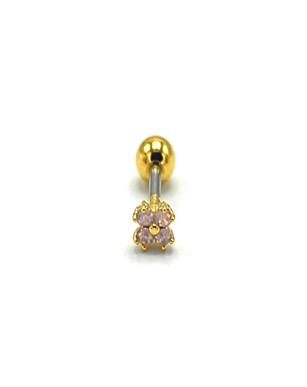 Zirkon Taşlı Gold Renk Piercing