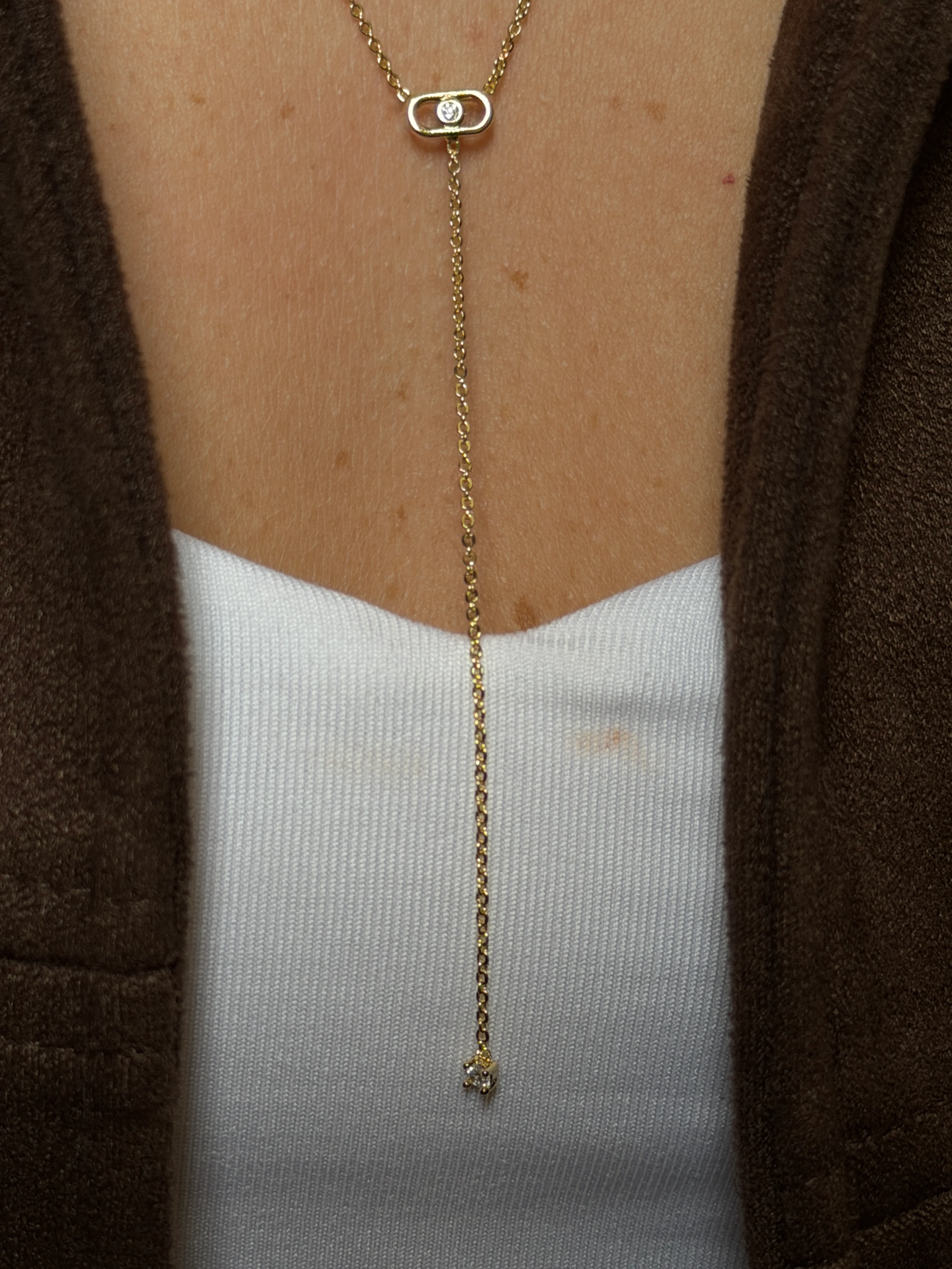 Gold Rengi Üç Sıra Messi Model Kadın Kolye