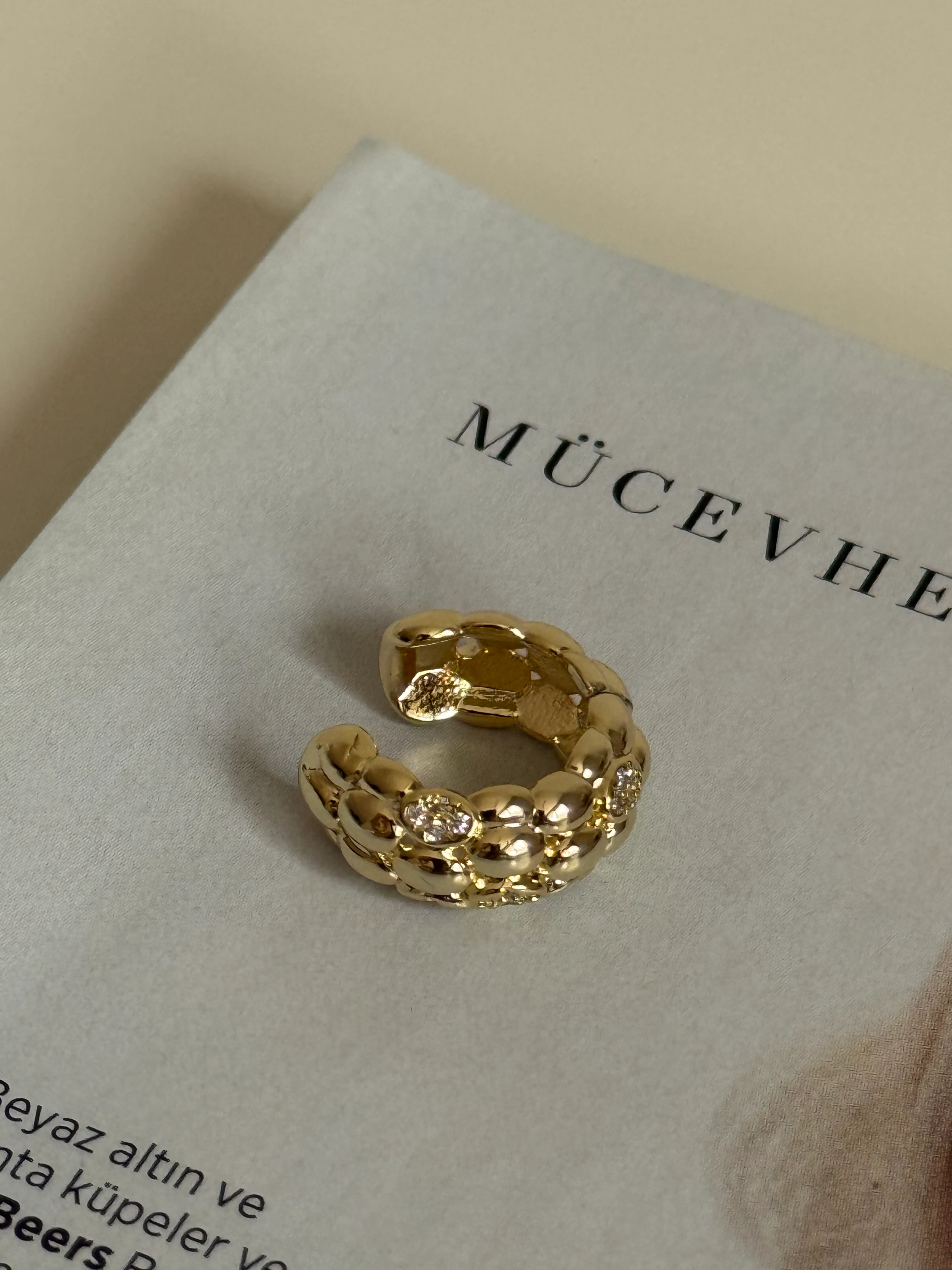 Zirkon Taş Detaylı Kadın Kıkırdak küpe