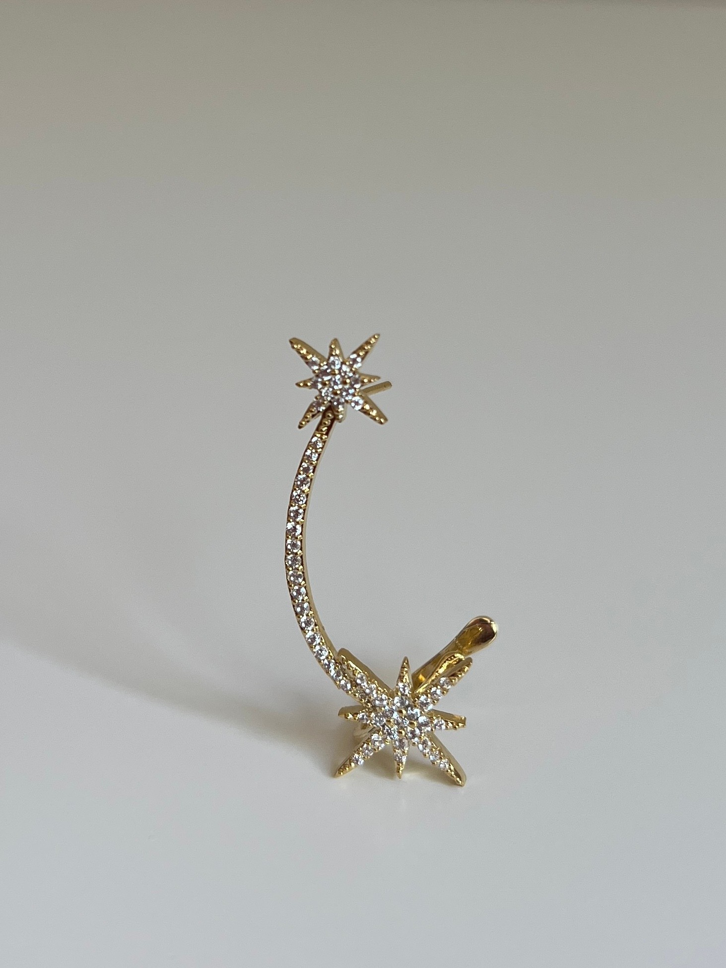Zirkon Taşlı Yıldız Model Kadın Kıkırdak Küpe