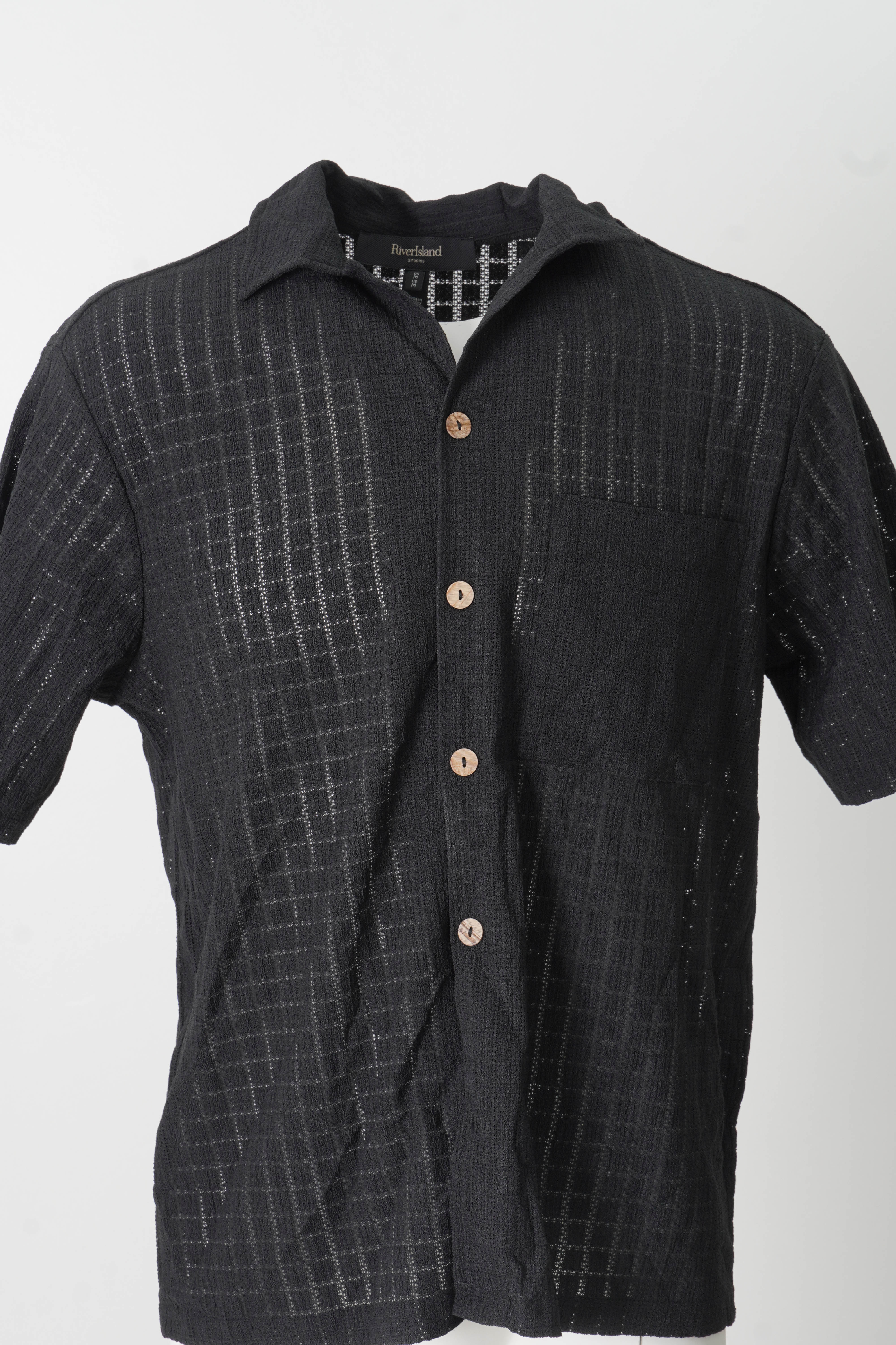 İŞLEME GÖMLEK SİYAH