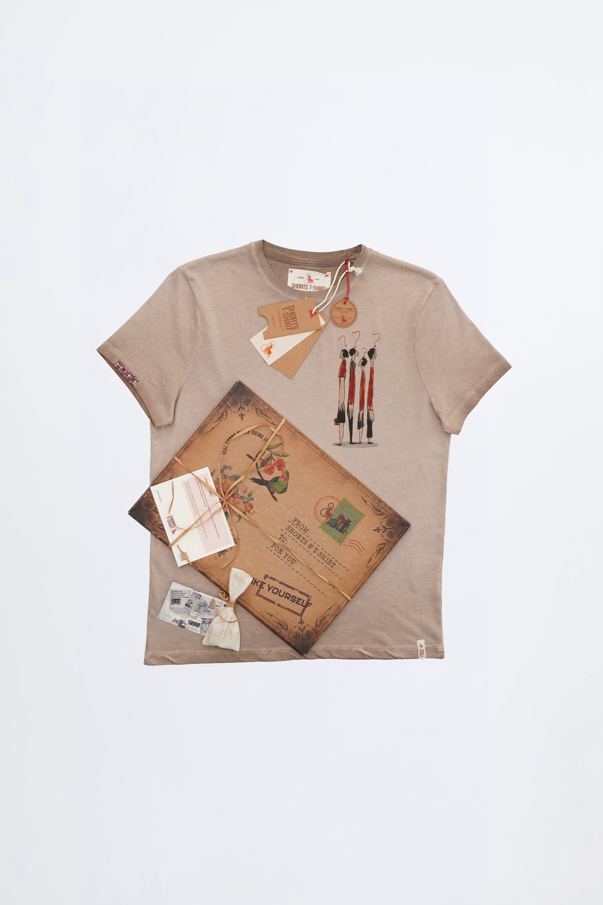 CONNECT - T-SHIRT - LOT - BROWN
