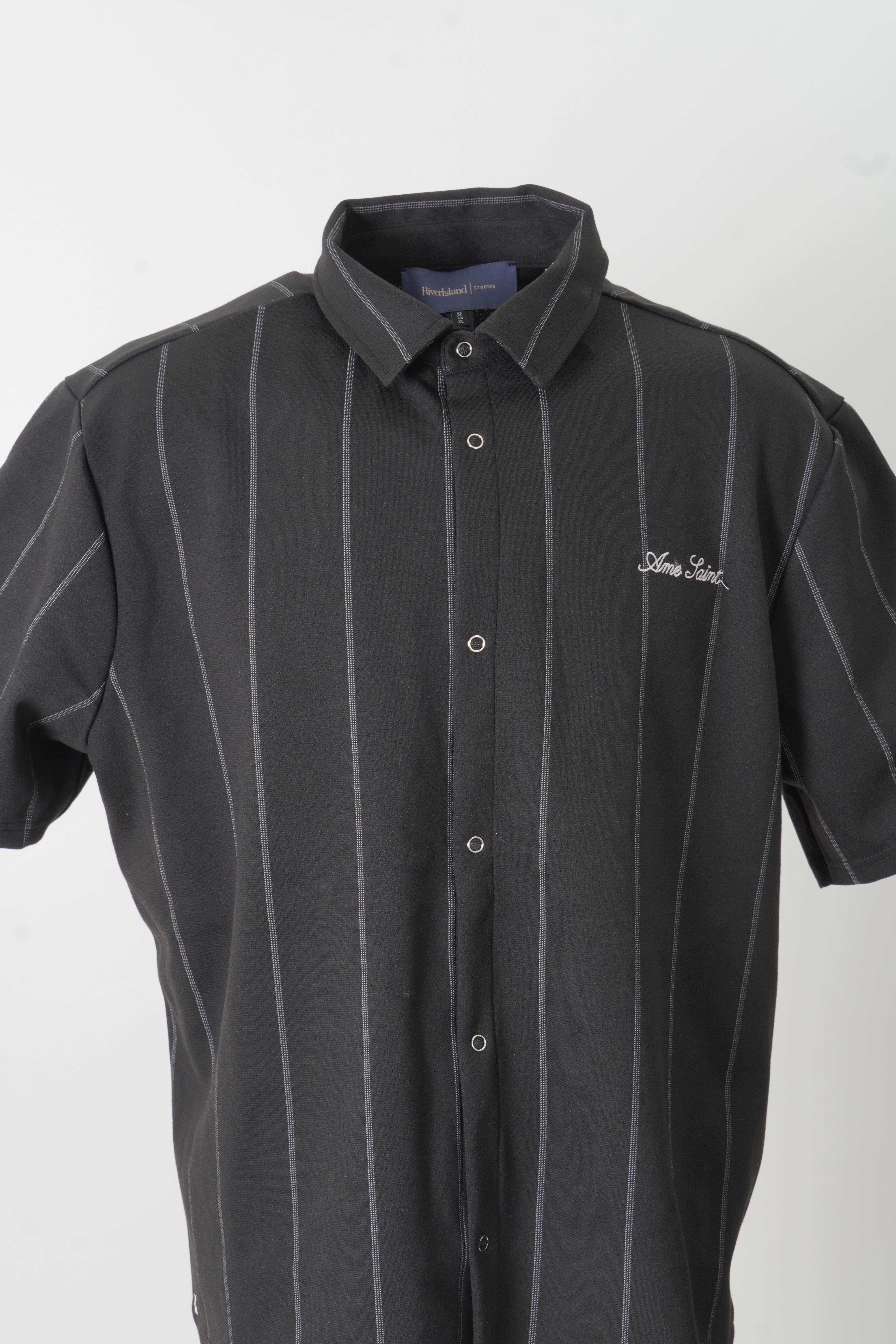 OU25. 0171 SİYAH ÇİZGİLİ GÖMLEK
