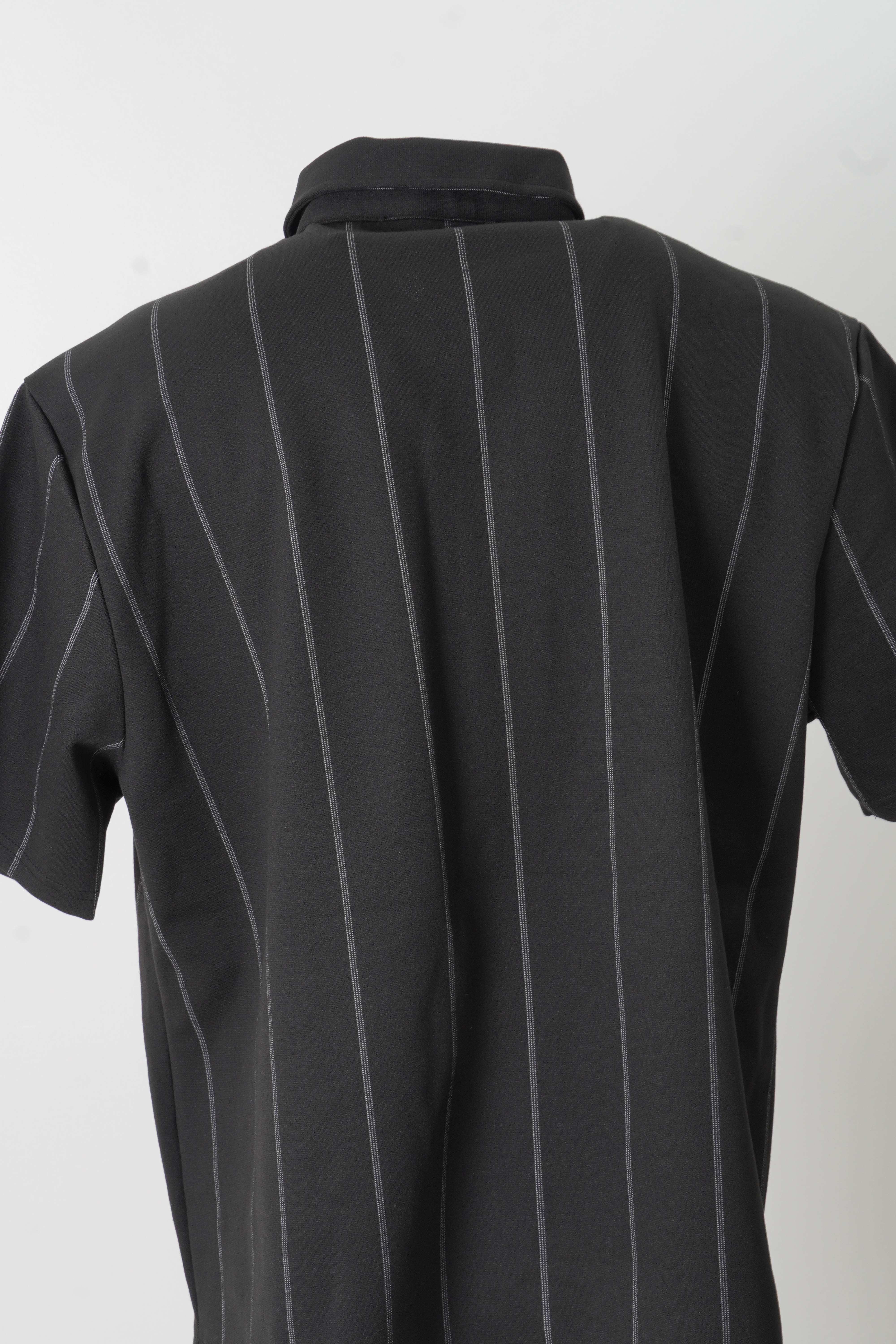 OU25. 0171 SİYAH ÇİZGİLİ GÖMLEK