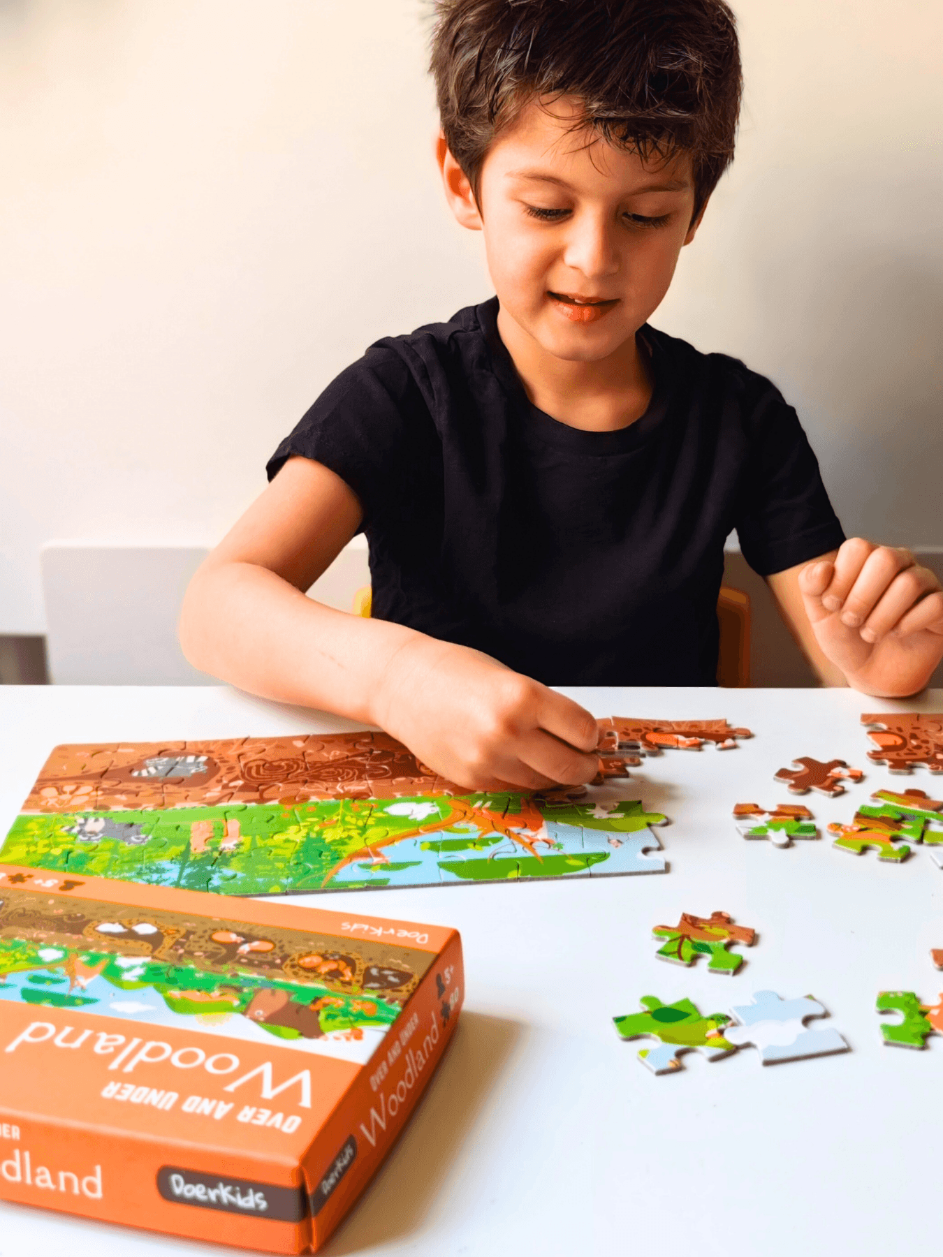 DoerKids Ormanlık Alan Yeraltı Yerüstü Midi Puzzle | 80 Parça 5+ Yaş