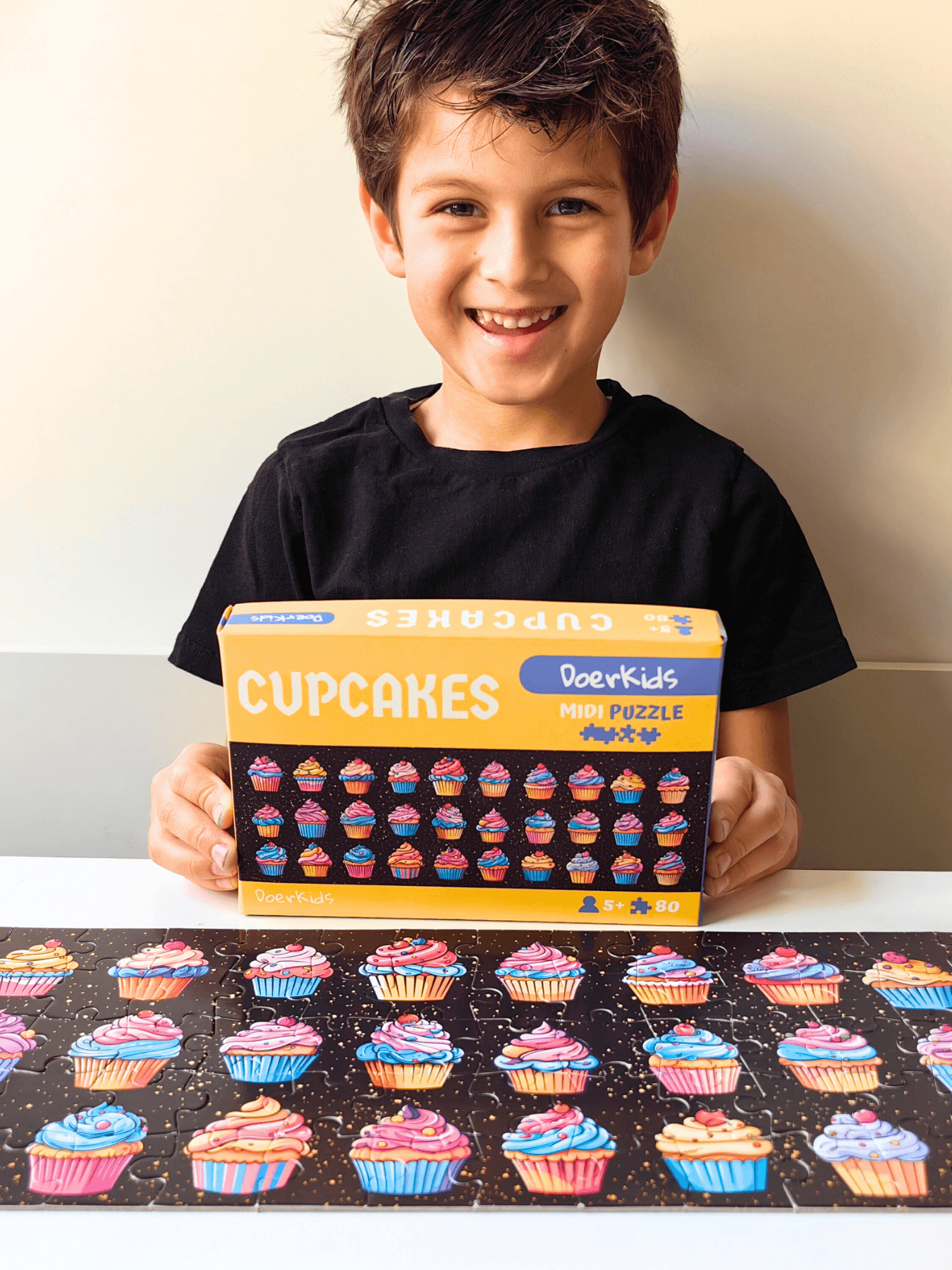 DoerKids CupCakes Midi Puzzle | 80 Parça 5+ Yaş