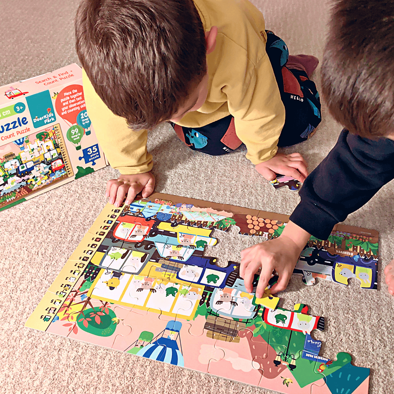 DoerKids Park Ara-Bul Yer Puzzle | Eğitici Puzzle 35 Parça