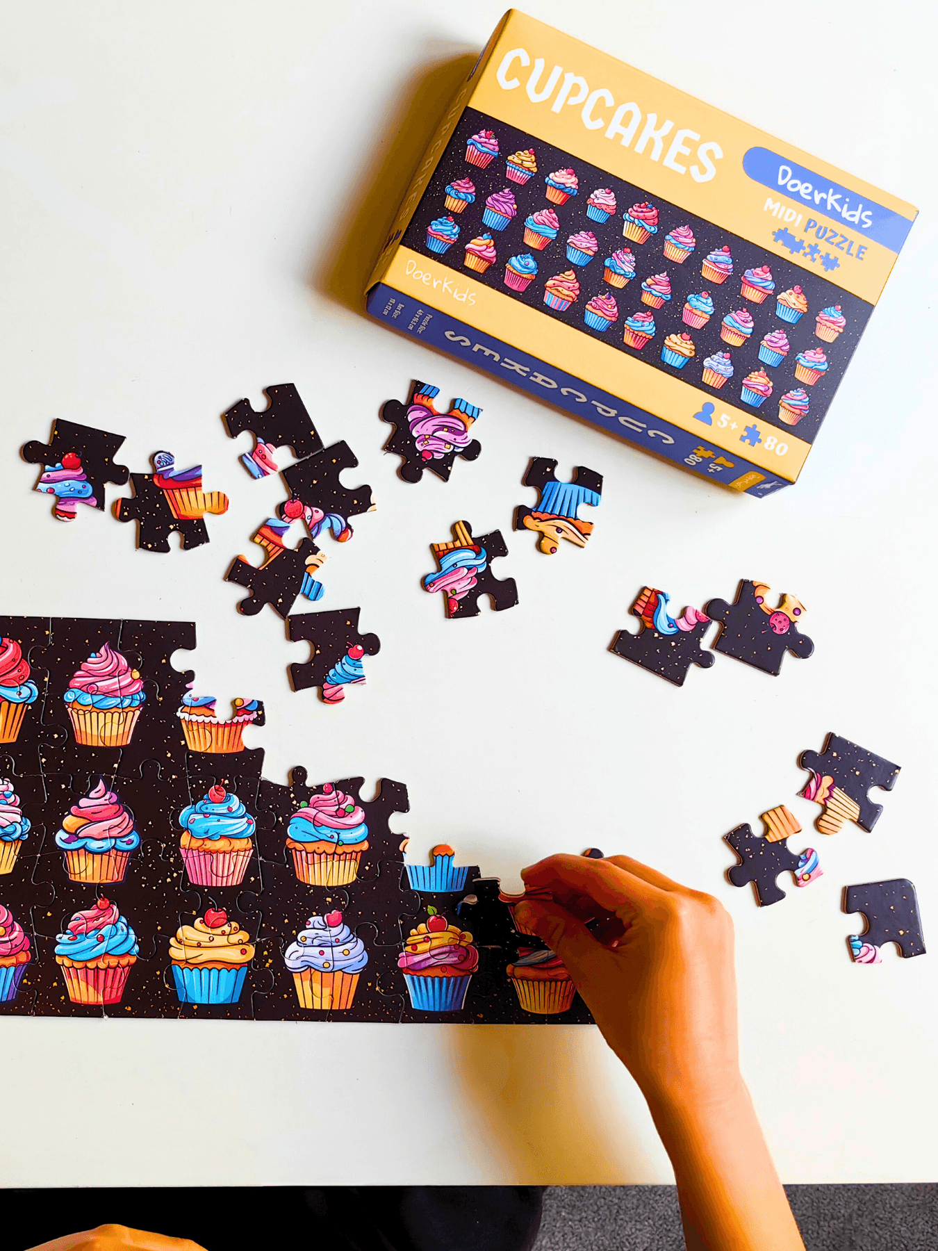 DoerKids CupCakes Midi Puzzle | 80 Parça 5+ Yaş