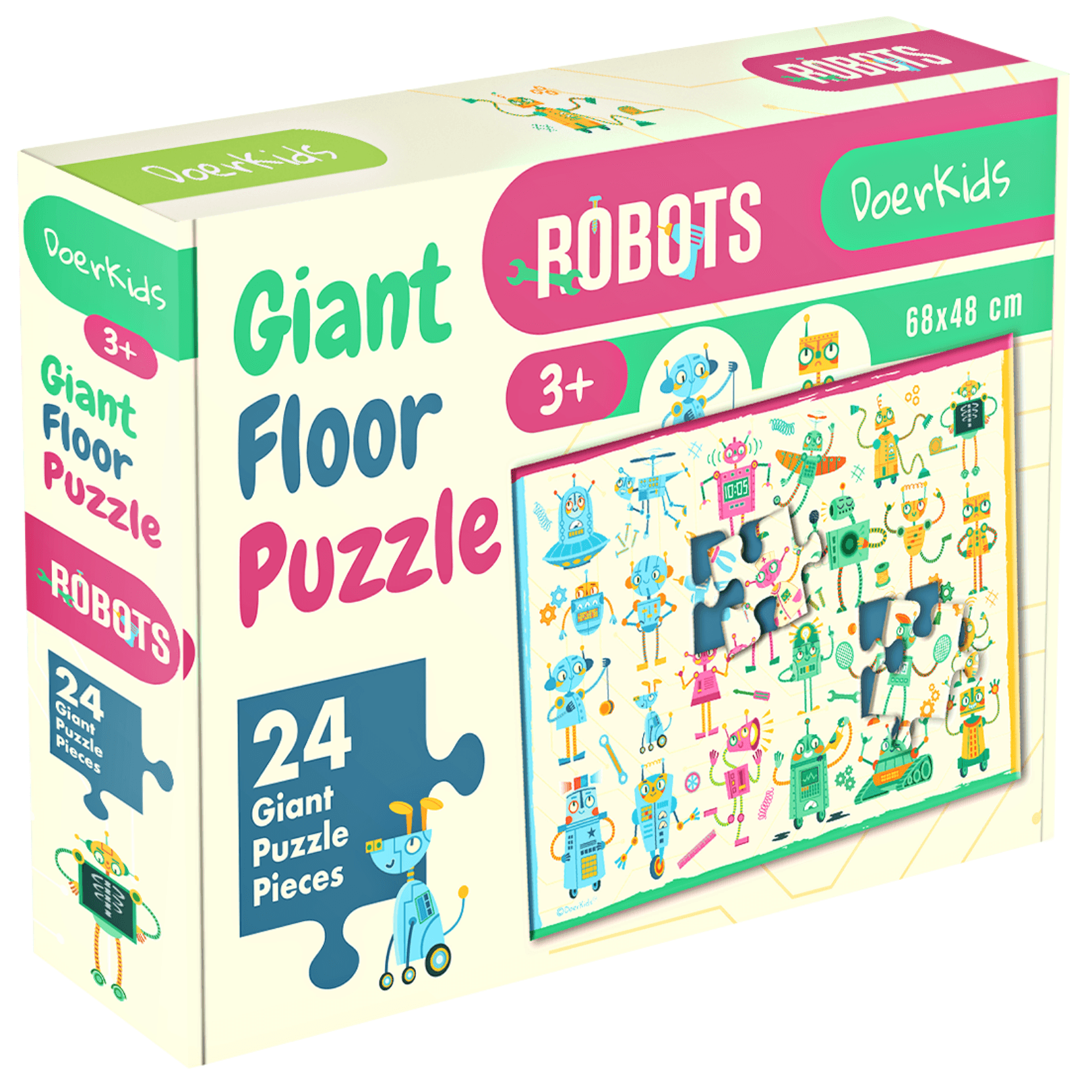 Dev Robotlar Jumbo Yer Puzzle 24 Parça