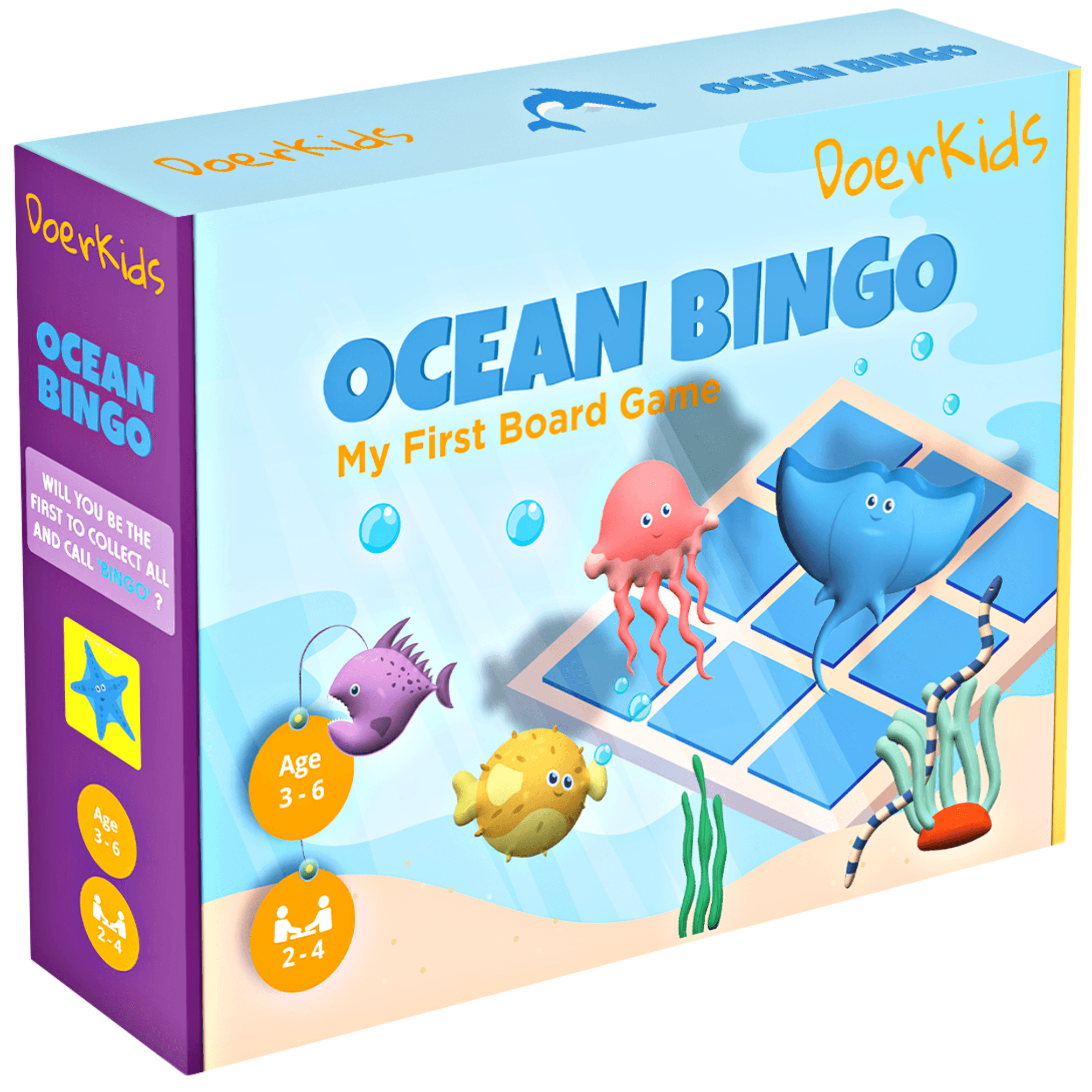 Okyanus Temalı Bingo | Okyanus Tombala | Eğitici Kutu Oyunu