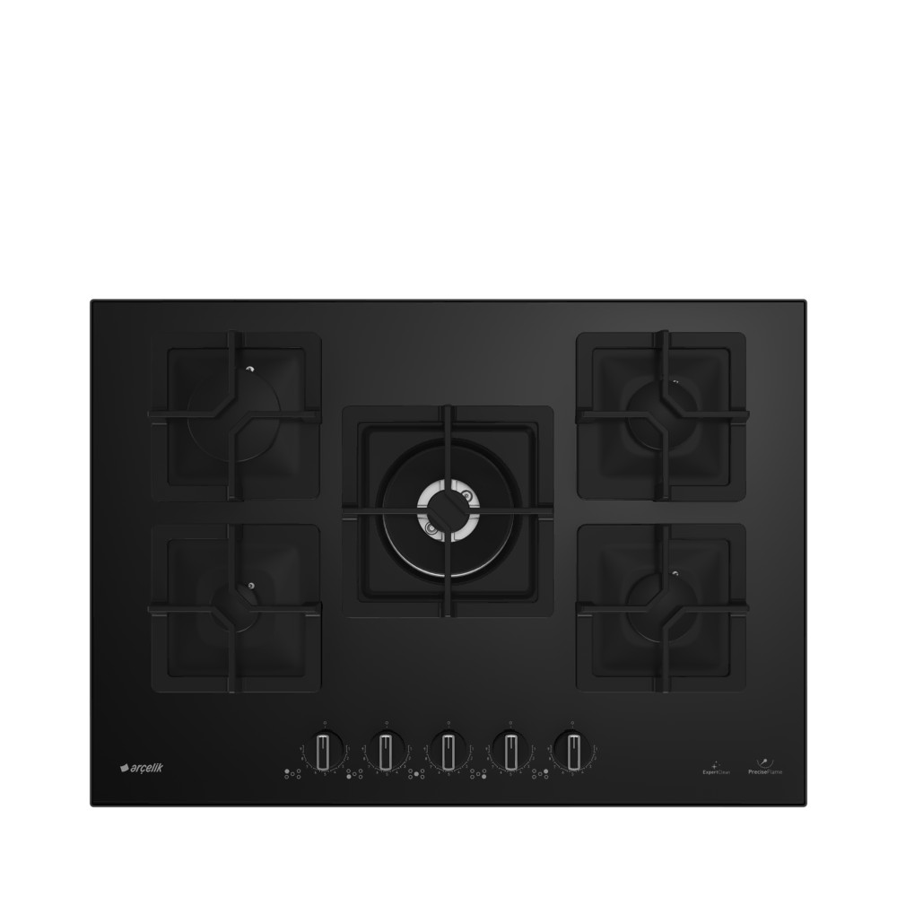 Arçelik OCD K 752-1 DWKS Wok Gözlü Siyah Cam Ankastre Ocak