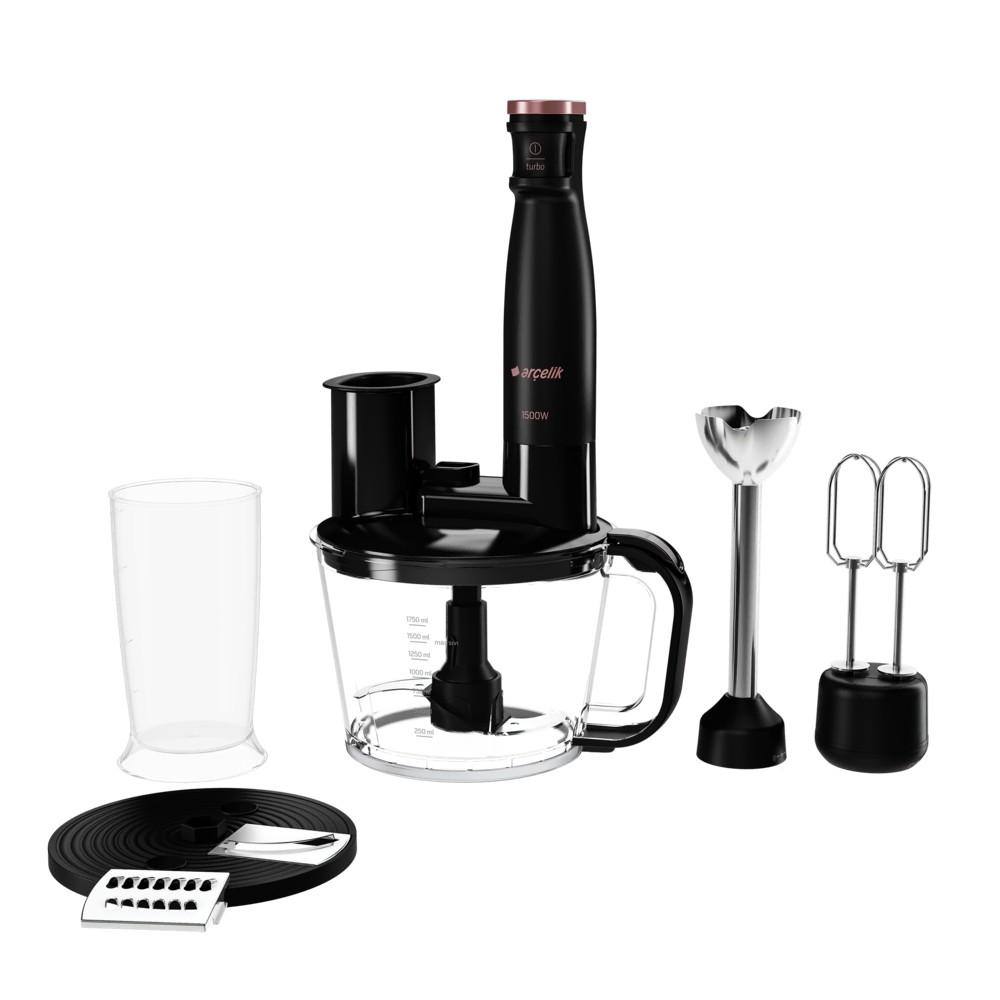 Arçelik RHB 6050 S Resital Siyah 1500 W Blender Seti