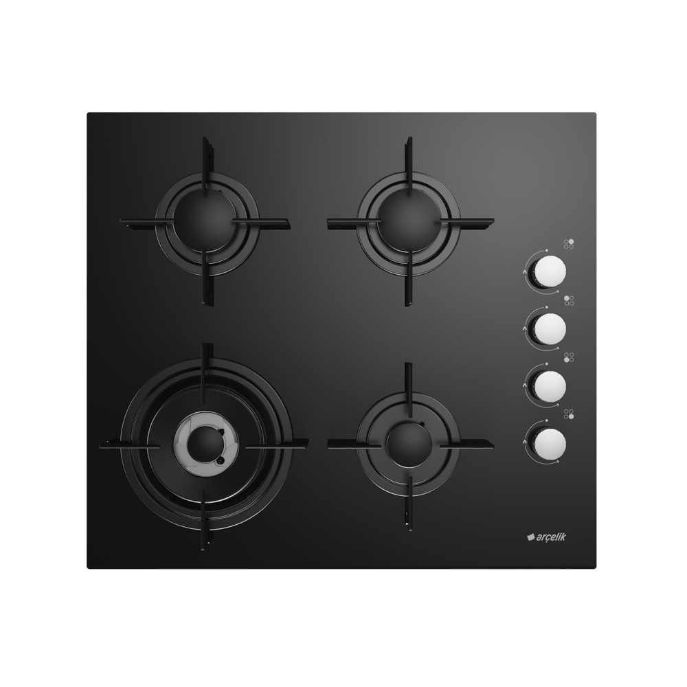 Arçelik OCD 609 EM1WS Wok Gözlü Siyah Cam Ankastre Ocak