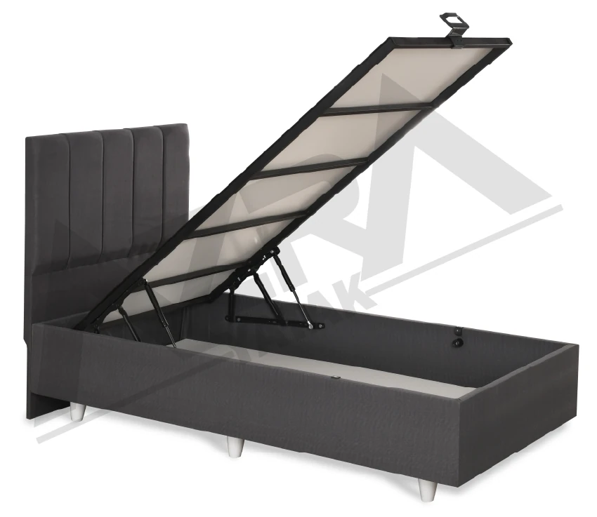 Nero Tek Kişilik Baza Haki Başlık (%100 Çelik+ Mdf)