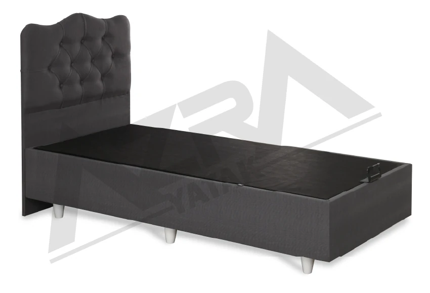 Nero Tek Kişilik Baza Prenses Başlık (%100 Çelik+ Mdf)