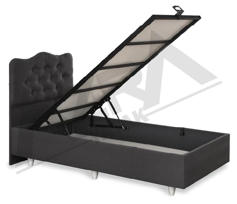 Nero Tek Kişilik Baza Comfort Yatak Modelli Başlık (%100 Çelik+ Mdf)