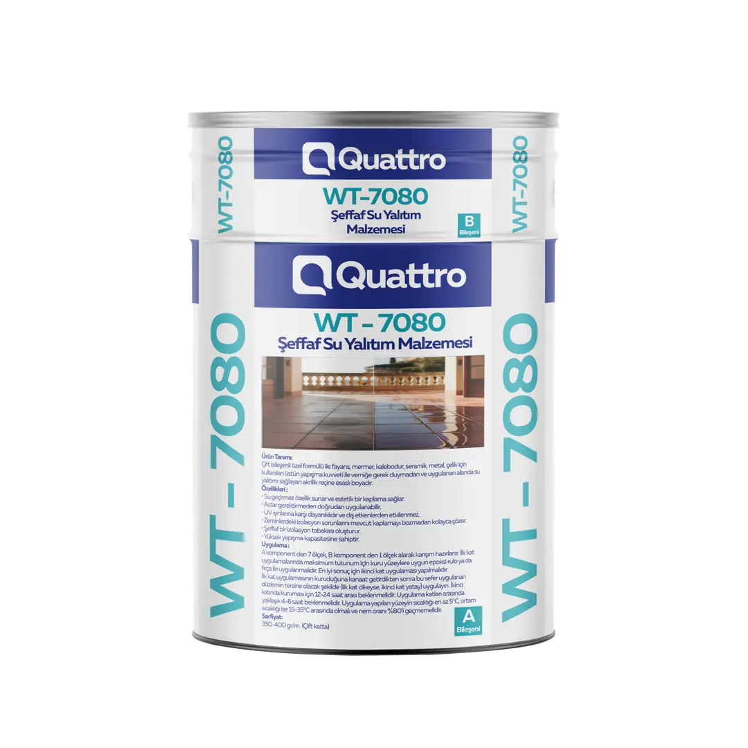 Quattro WT-7080 2 Bileşenli Şeffaf Su Yalıtım Malzemesi