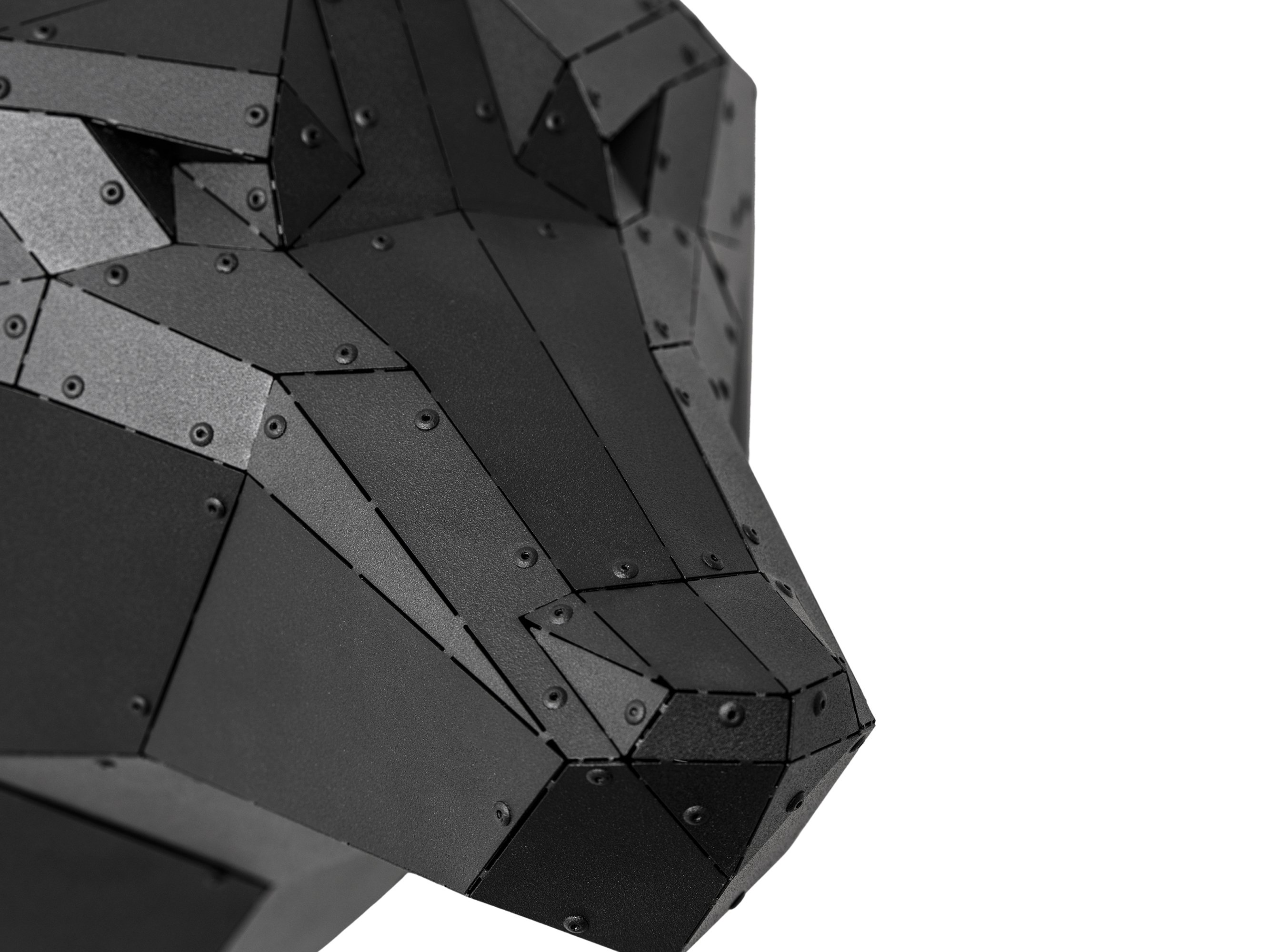 3D Metal Kurt Heykeli Duvar Dekoru