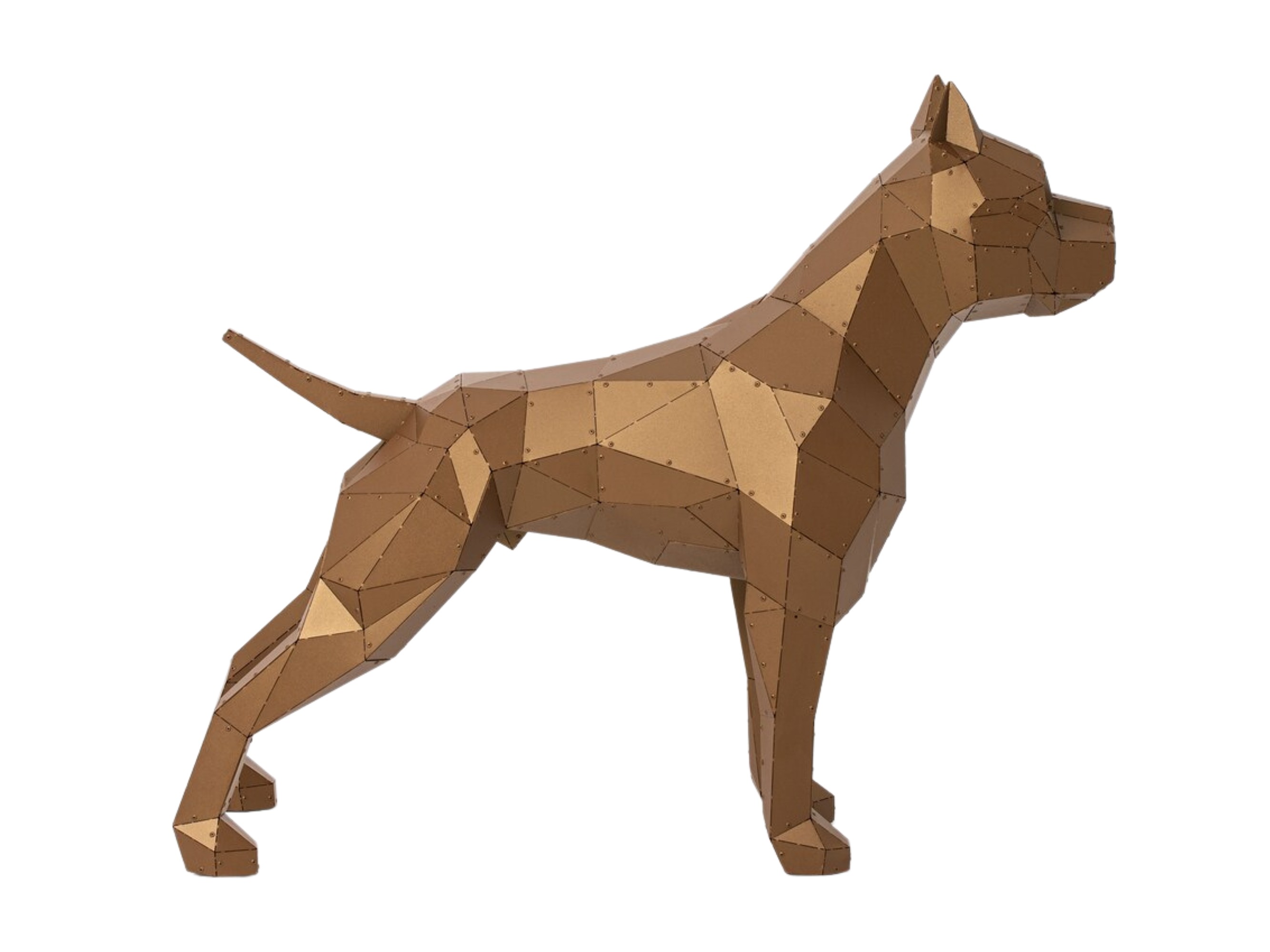 3D Metal Pitbul Heykeli