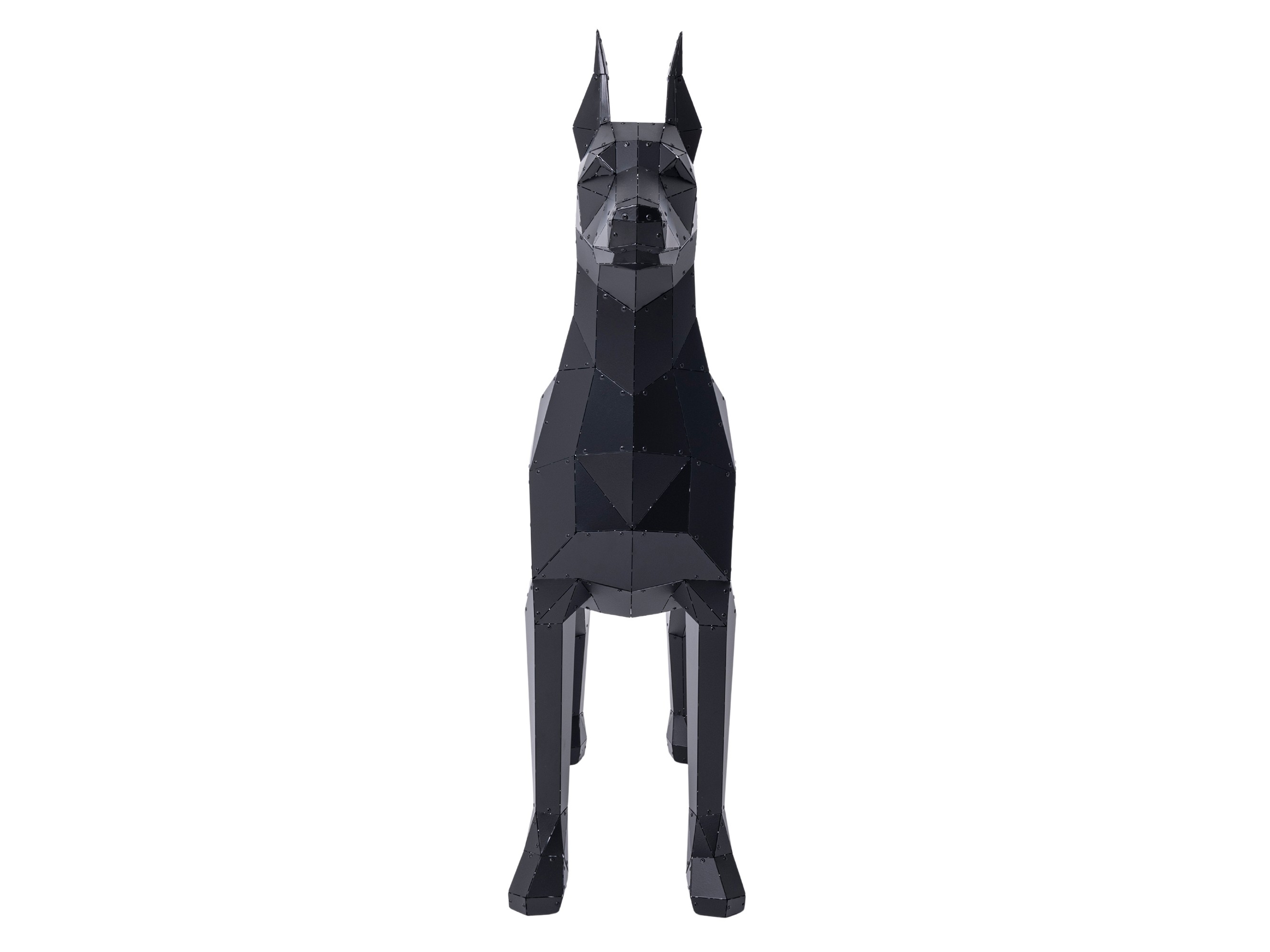 3D Metal Doberman Heykeli