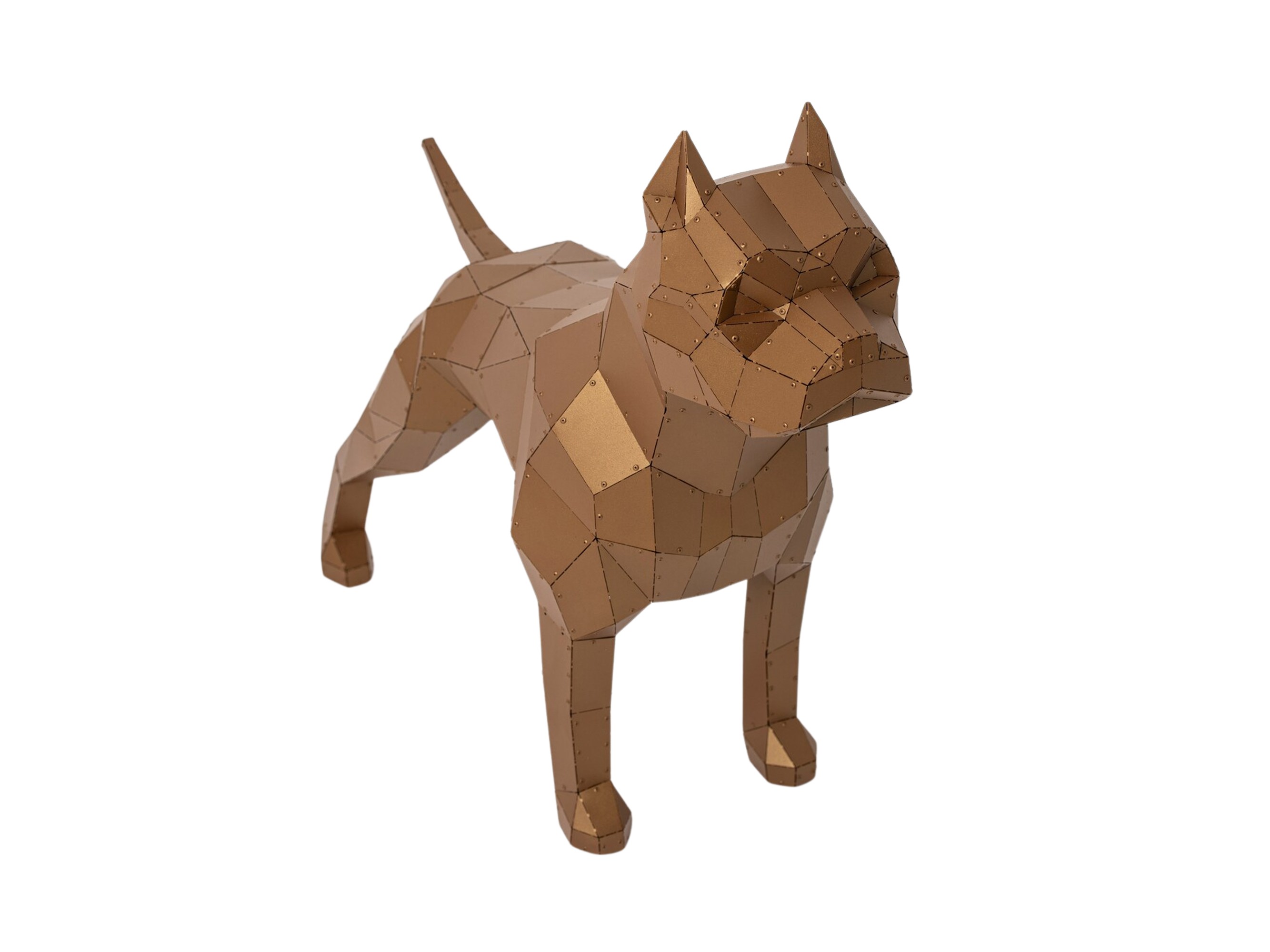 3D Metal Pitbul Heykeli