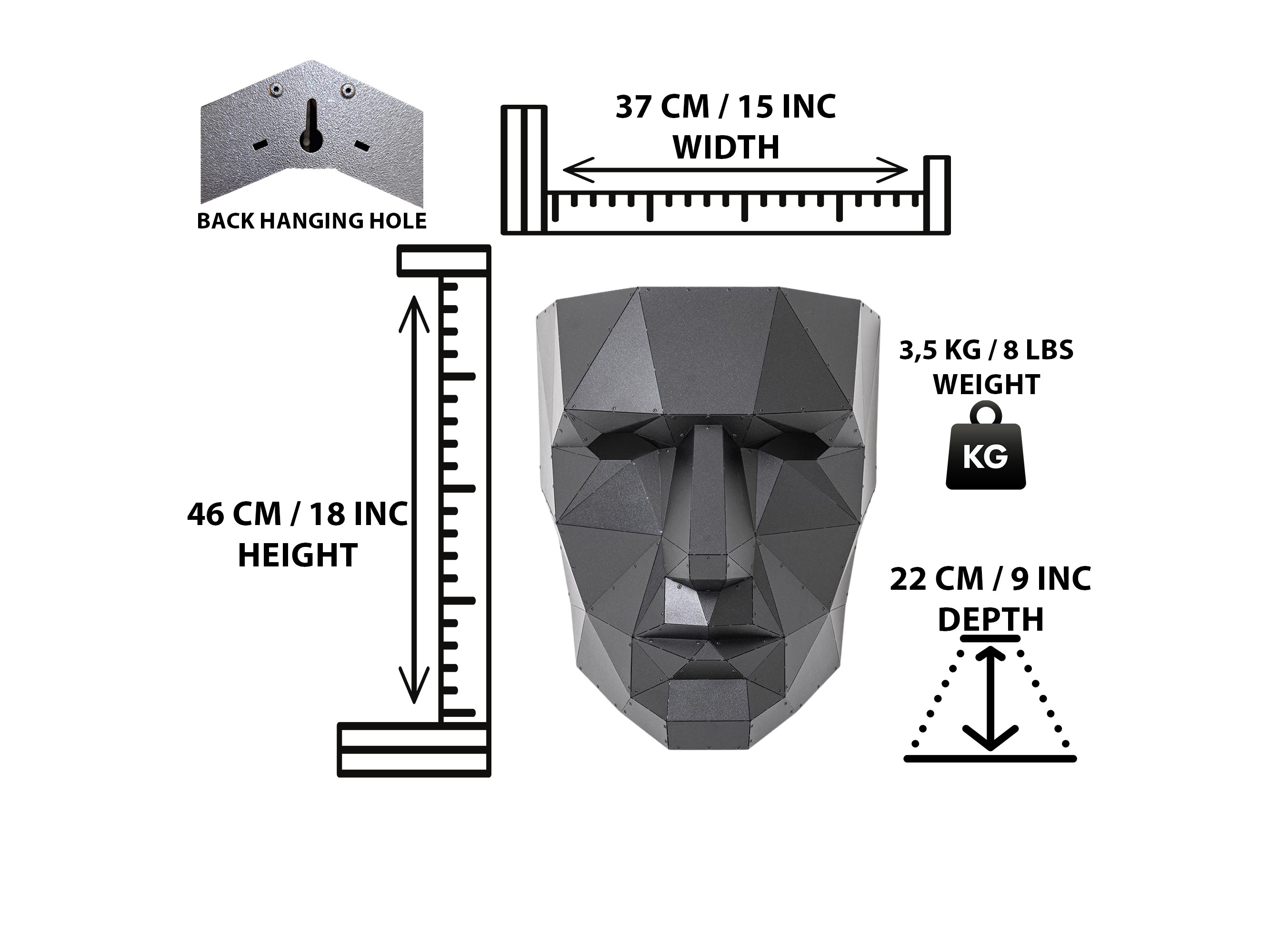 3D Metal İnsan Sureti Heykeli