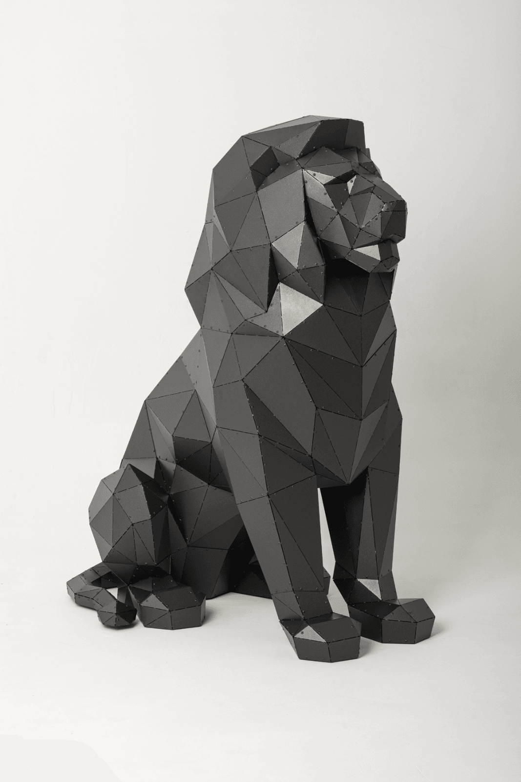 3D Metal Aslan Heykeli