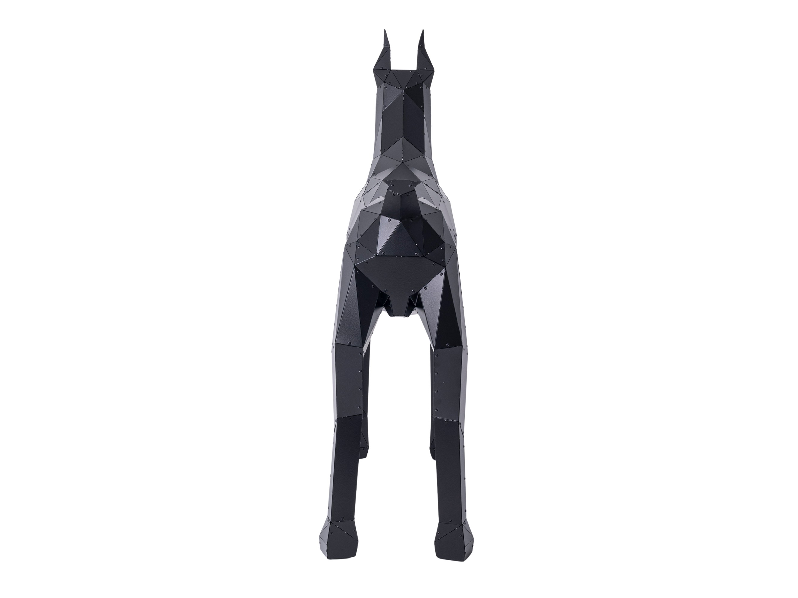 3D Metal Doberman Heykeli