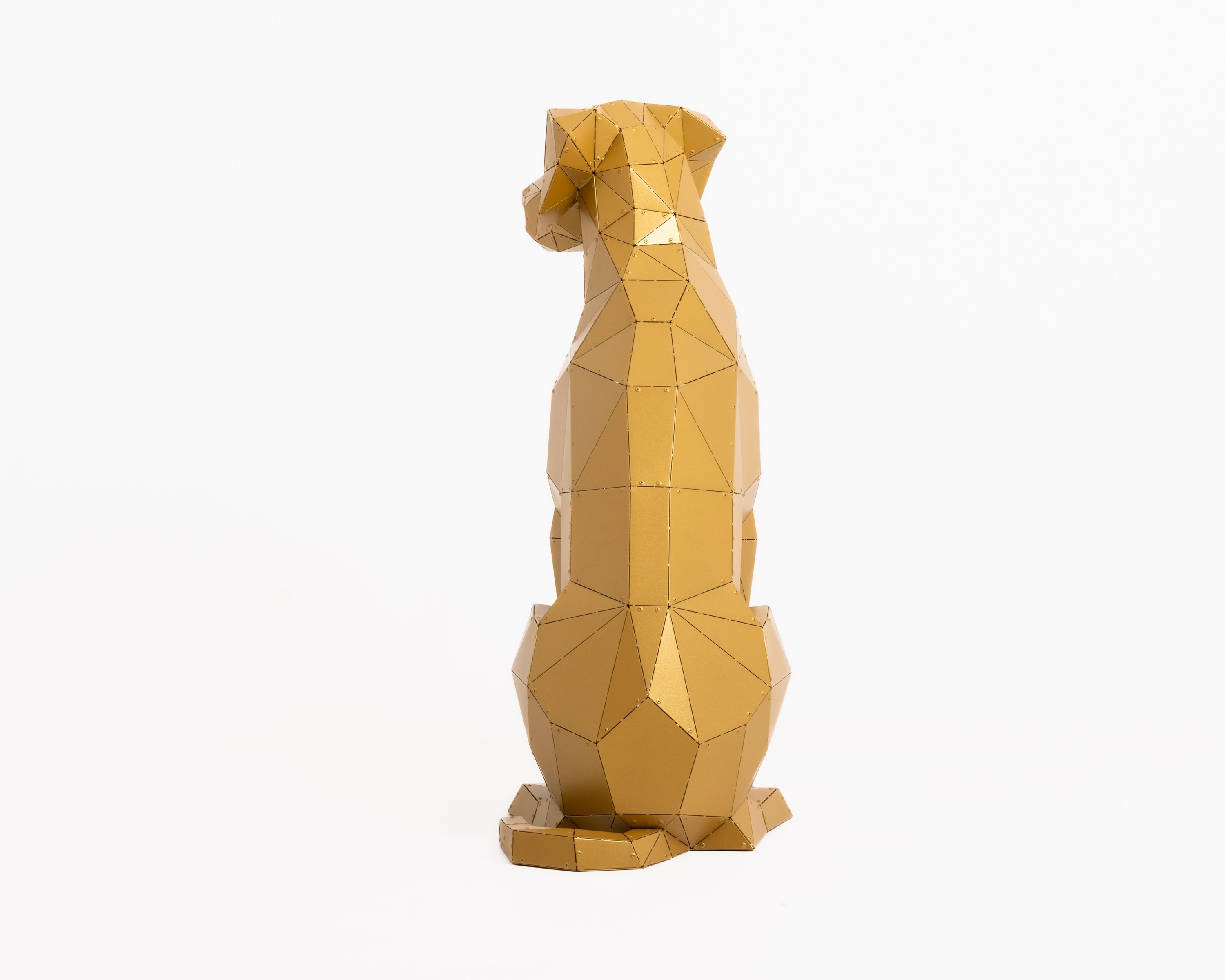 3D Metal Labrador Cinsi Köpek Heykeli