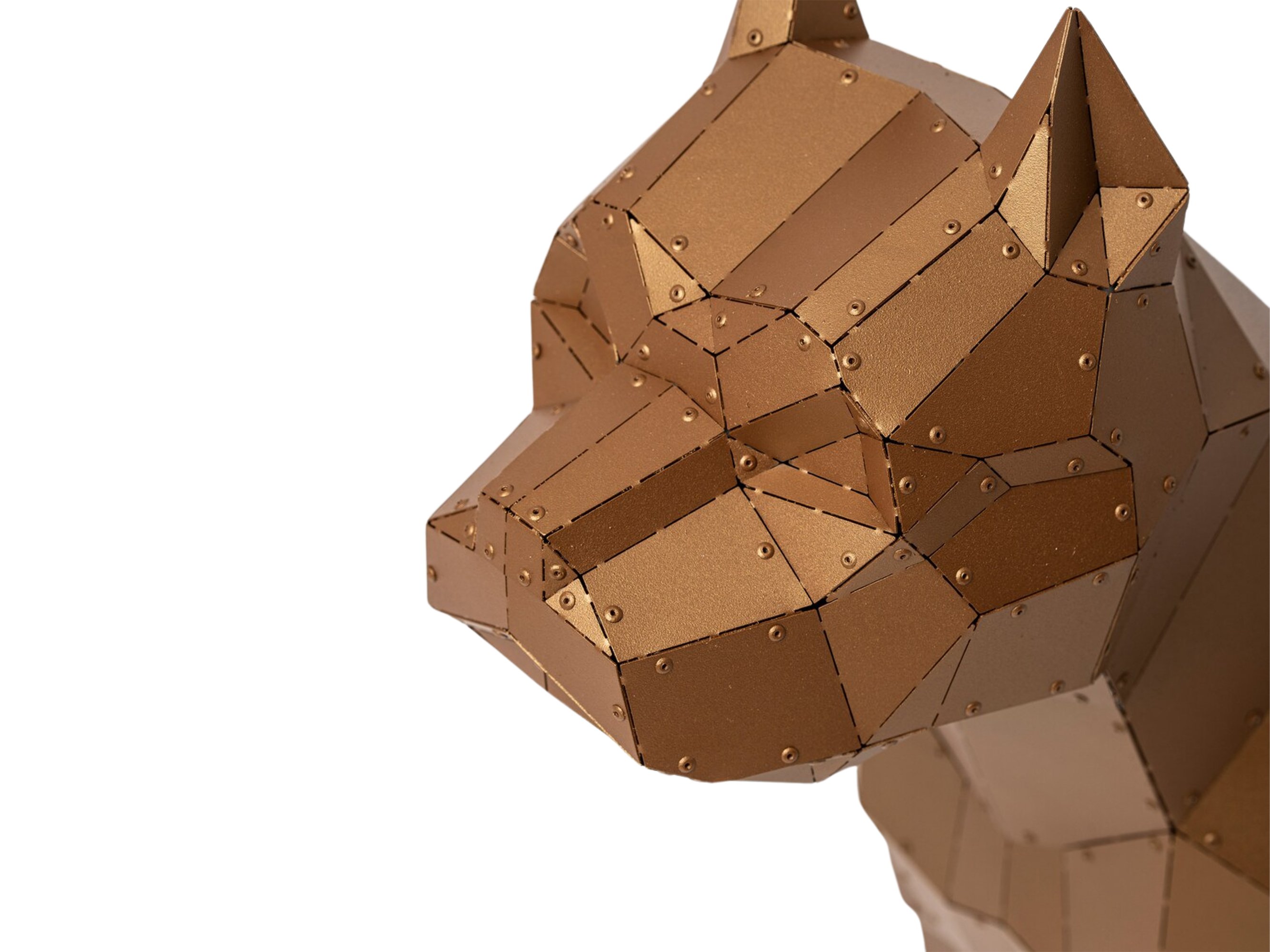 3D Metal Pitbul Heykeli