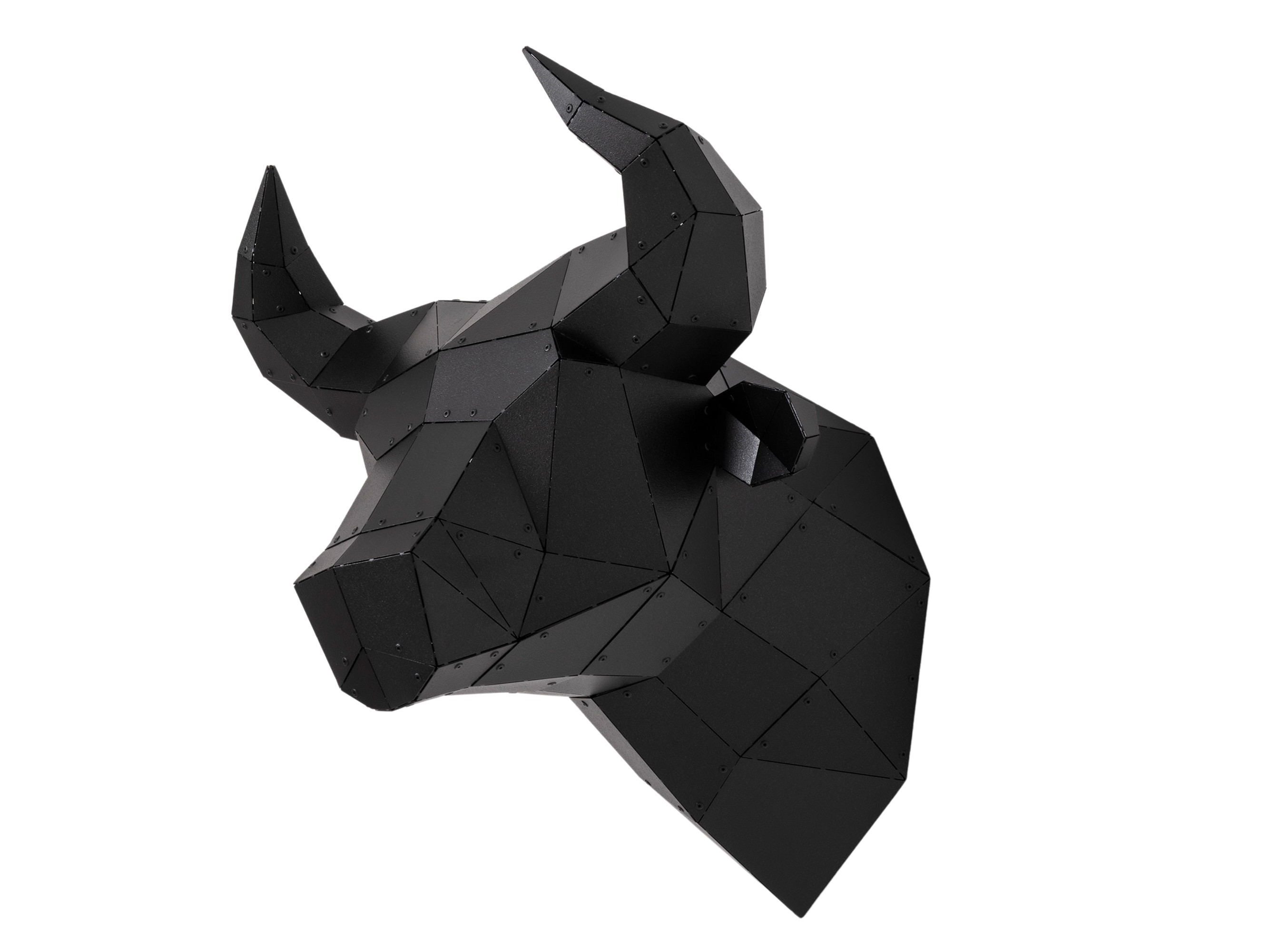 3D Metal Boğa Kafası Heykeli