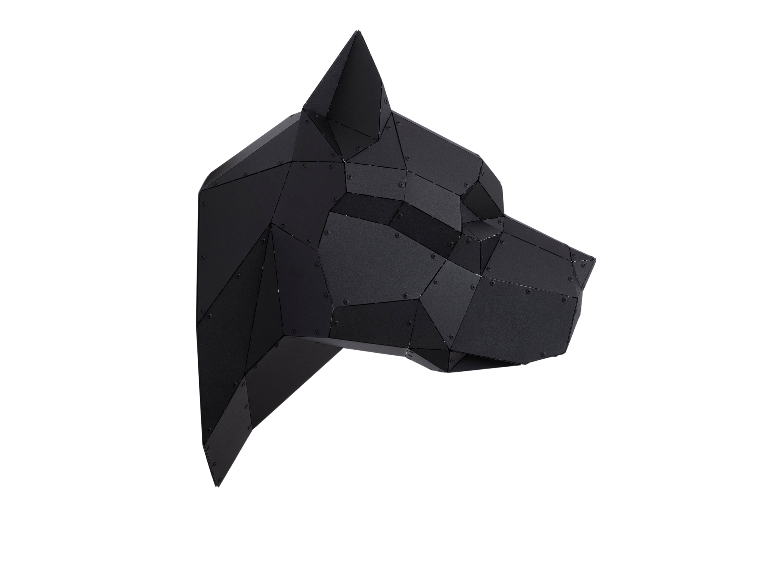 3D Metal Pitbull Köpek Kafası Heykeli