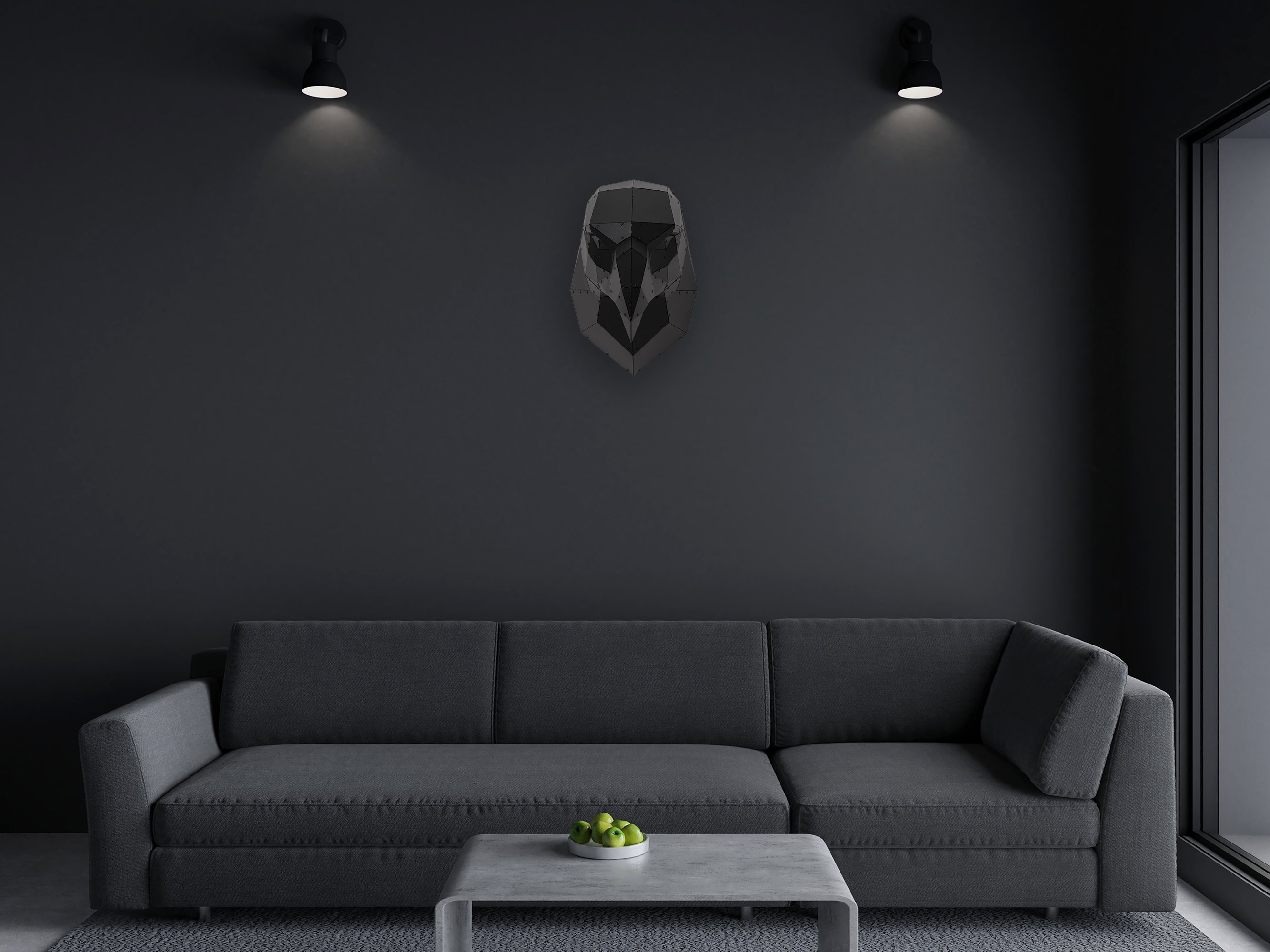 3D Metal Kartal Kafası Heykeli
