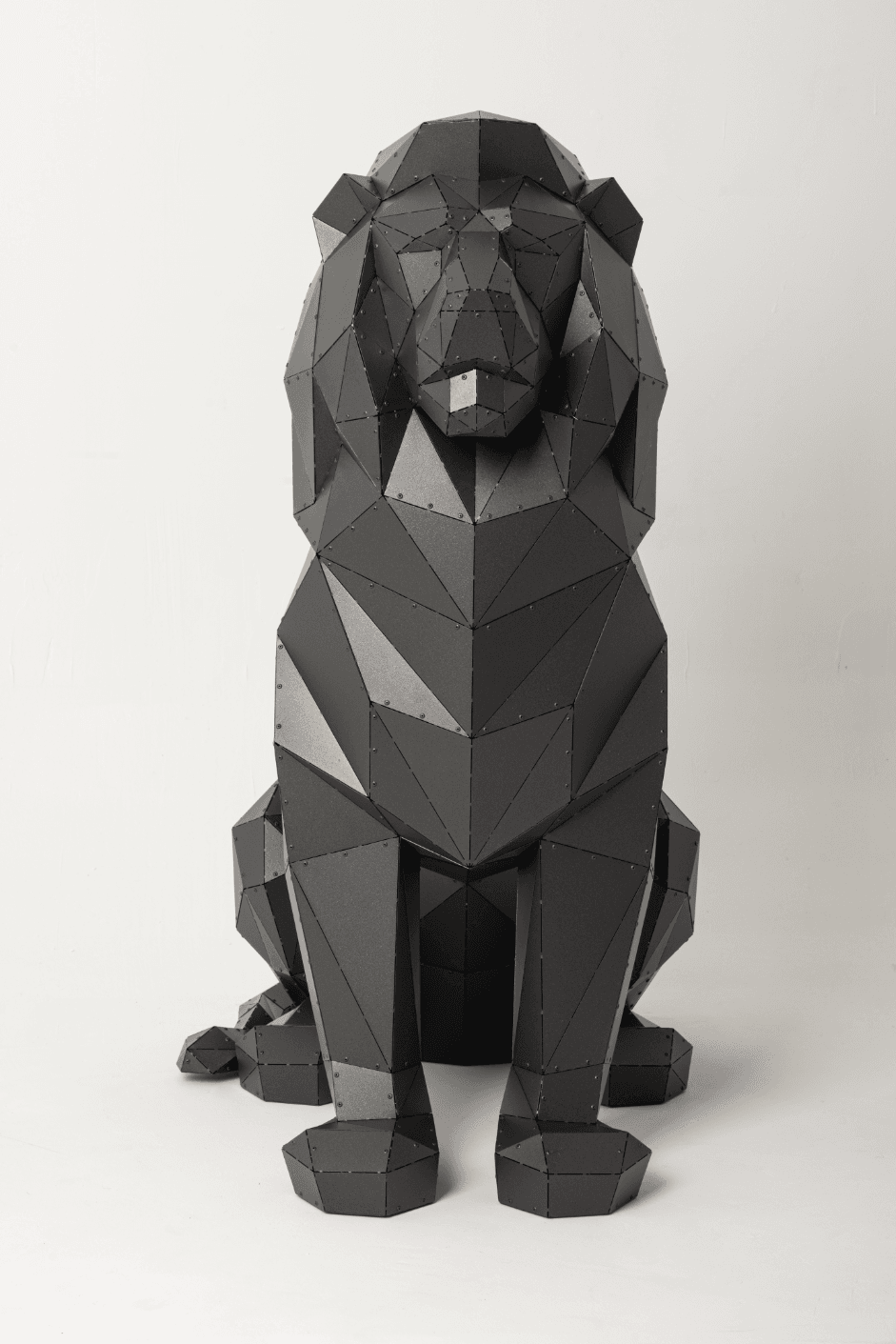 3D Metal Aslan Heykeli