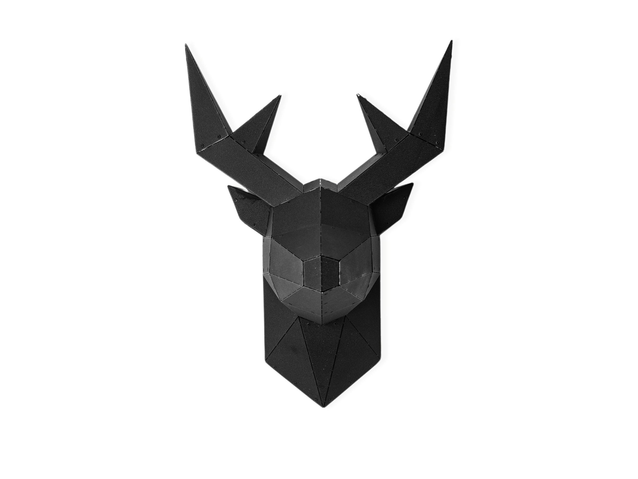 3D Küçük Geyik Başı Metal Duvar Dekoru