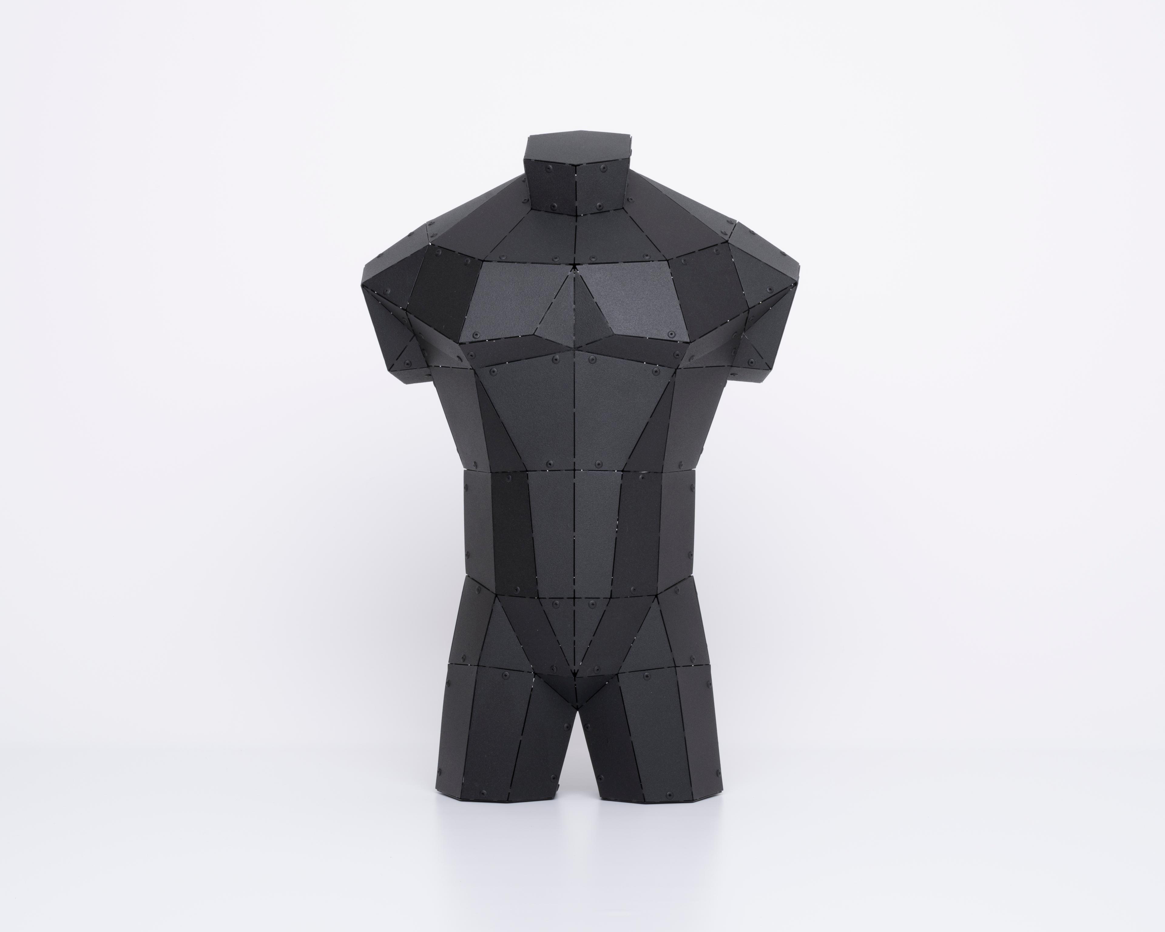 3D Metal Erkek Gövdesi Heykeli