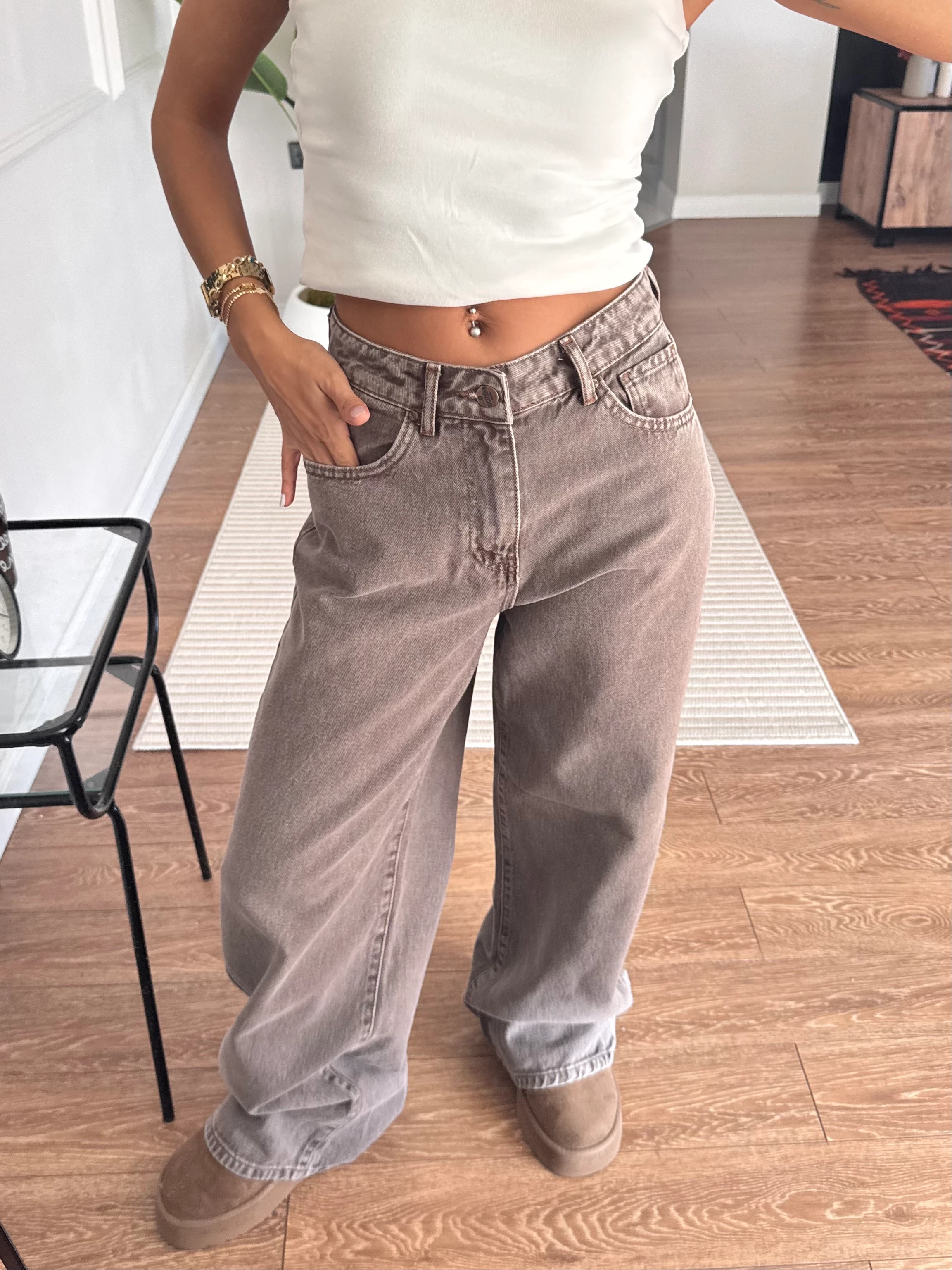 Yüksek Bel Palazzo Jean