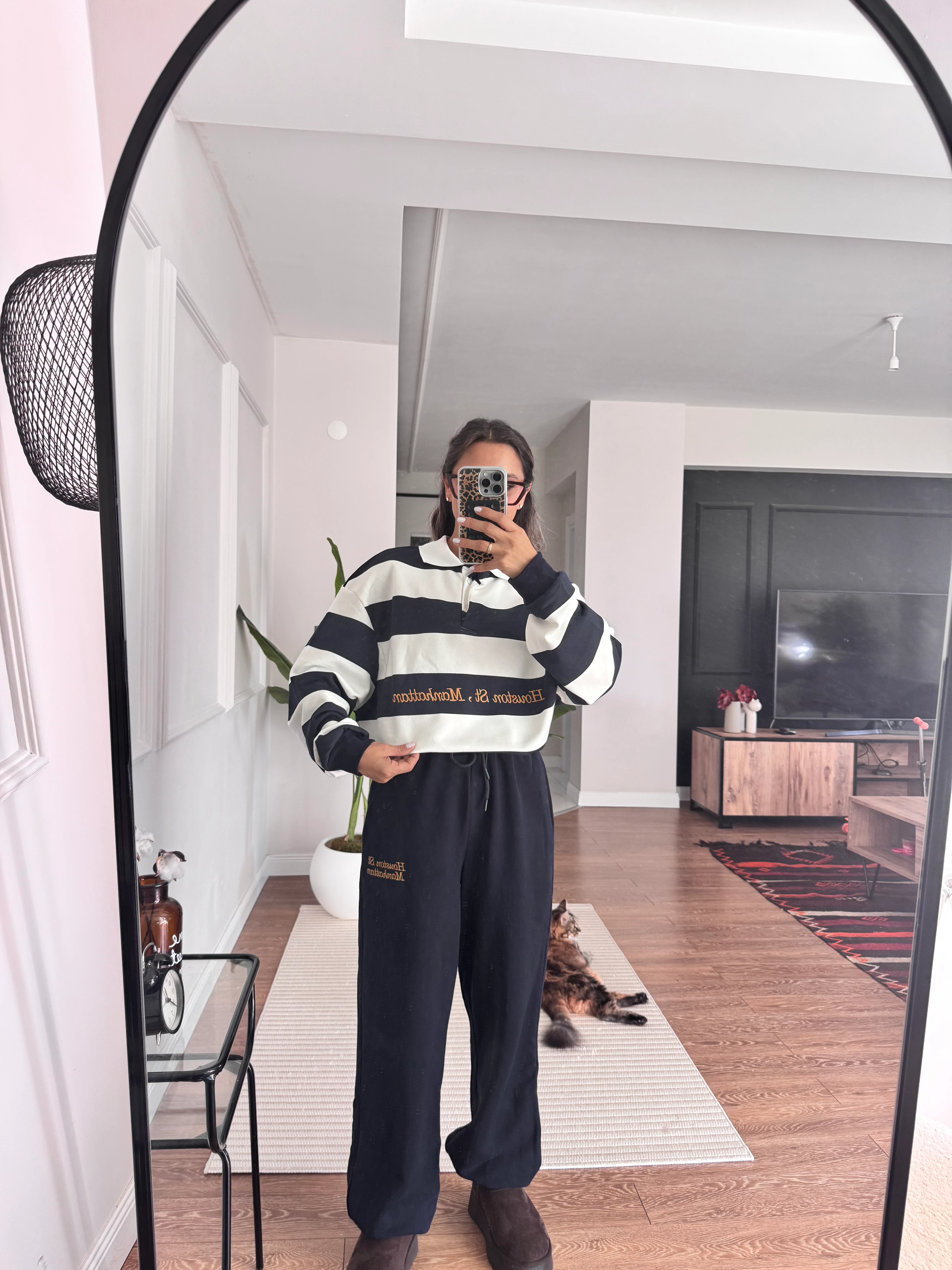 Çizgili Eşofman Takım - Lacivert