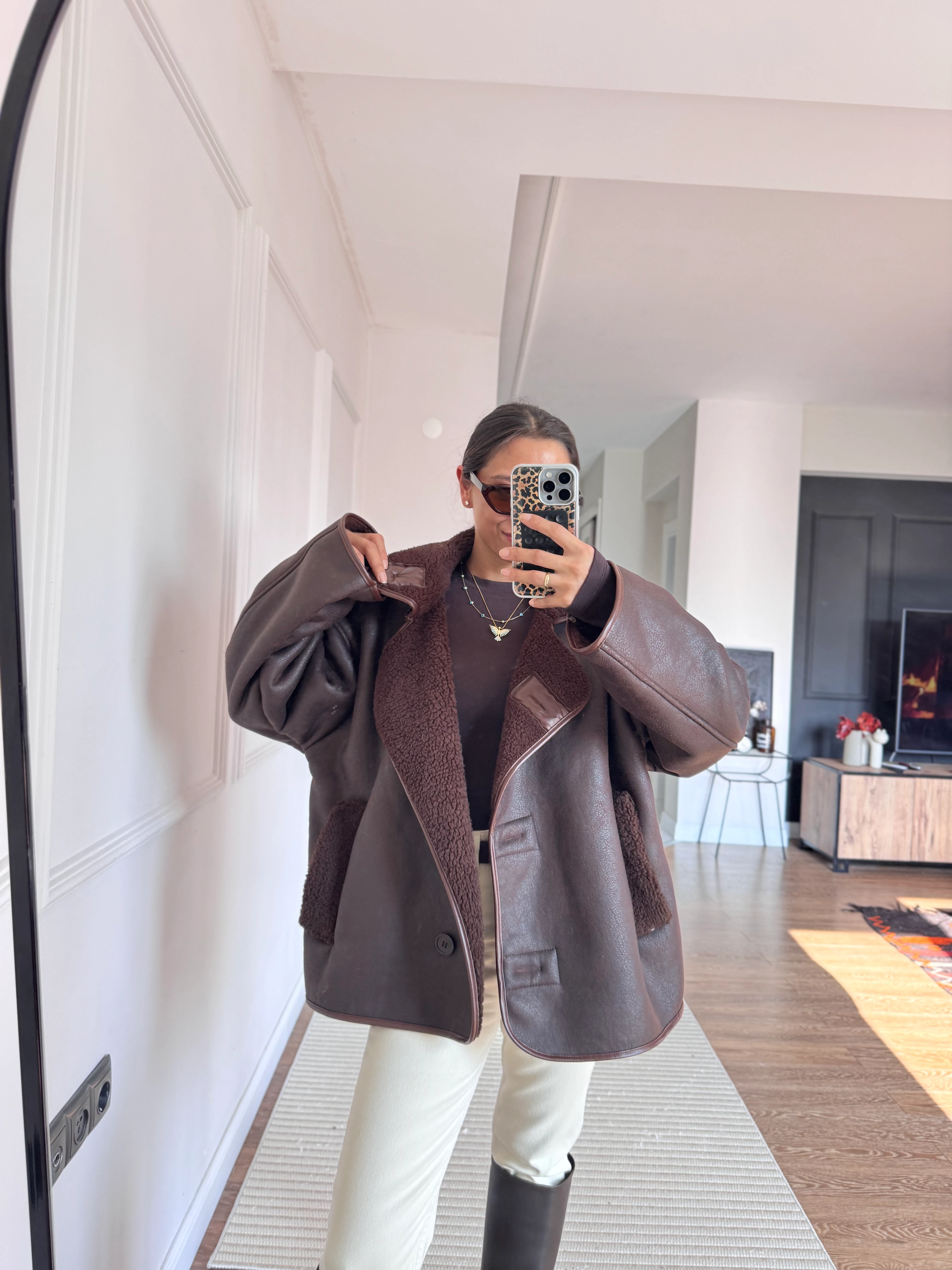 ZRA Model Biker Mont  - Kahve