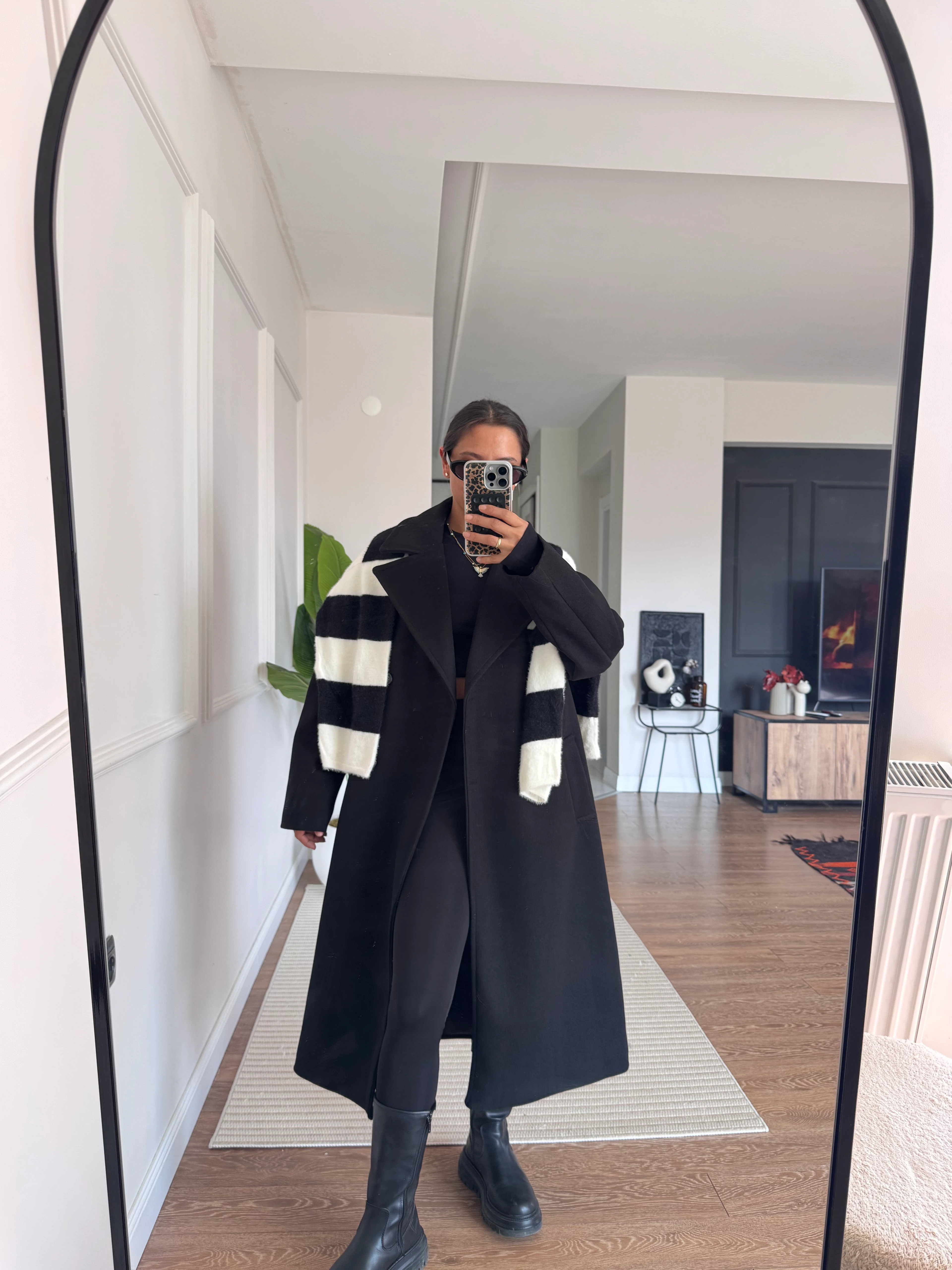 ZRA Model Kaşe Kaban  - Siyah